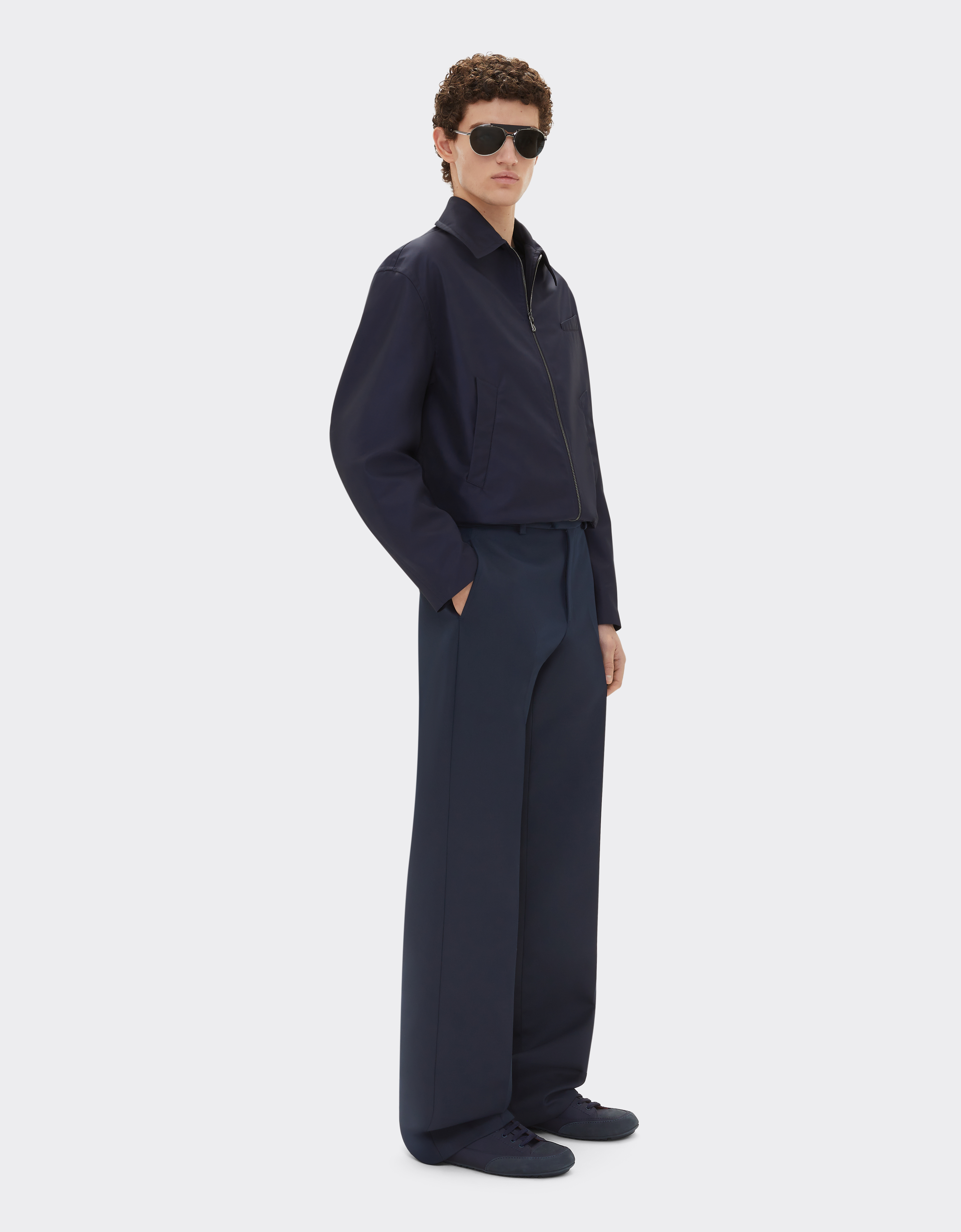 Ferrari Bomber Jacket In Q-cycle® Twill In Navy