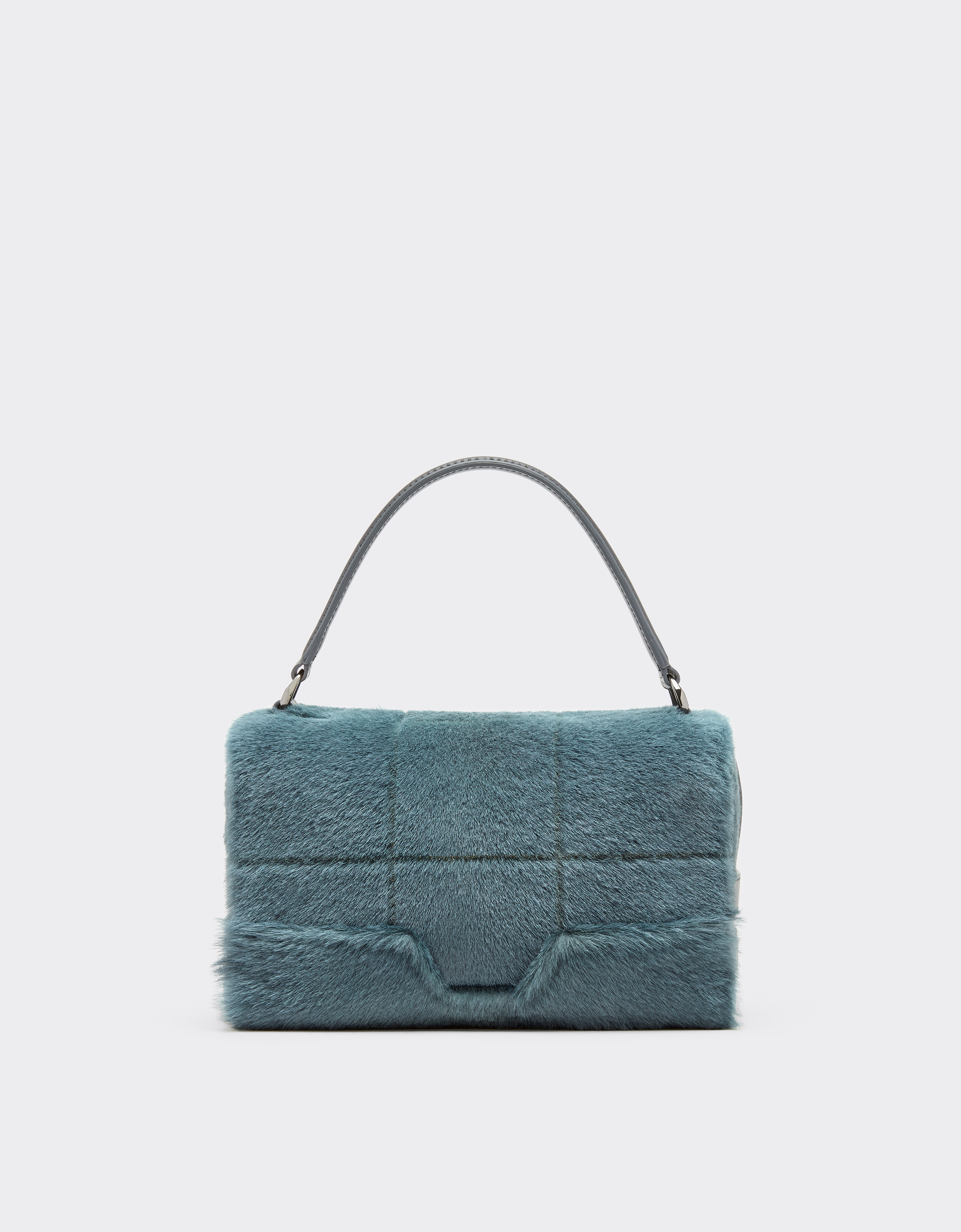 Ferrari Gt Soft Mini Bag In Shearling In Blue