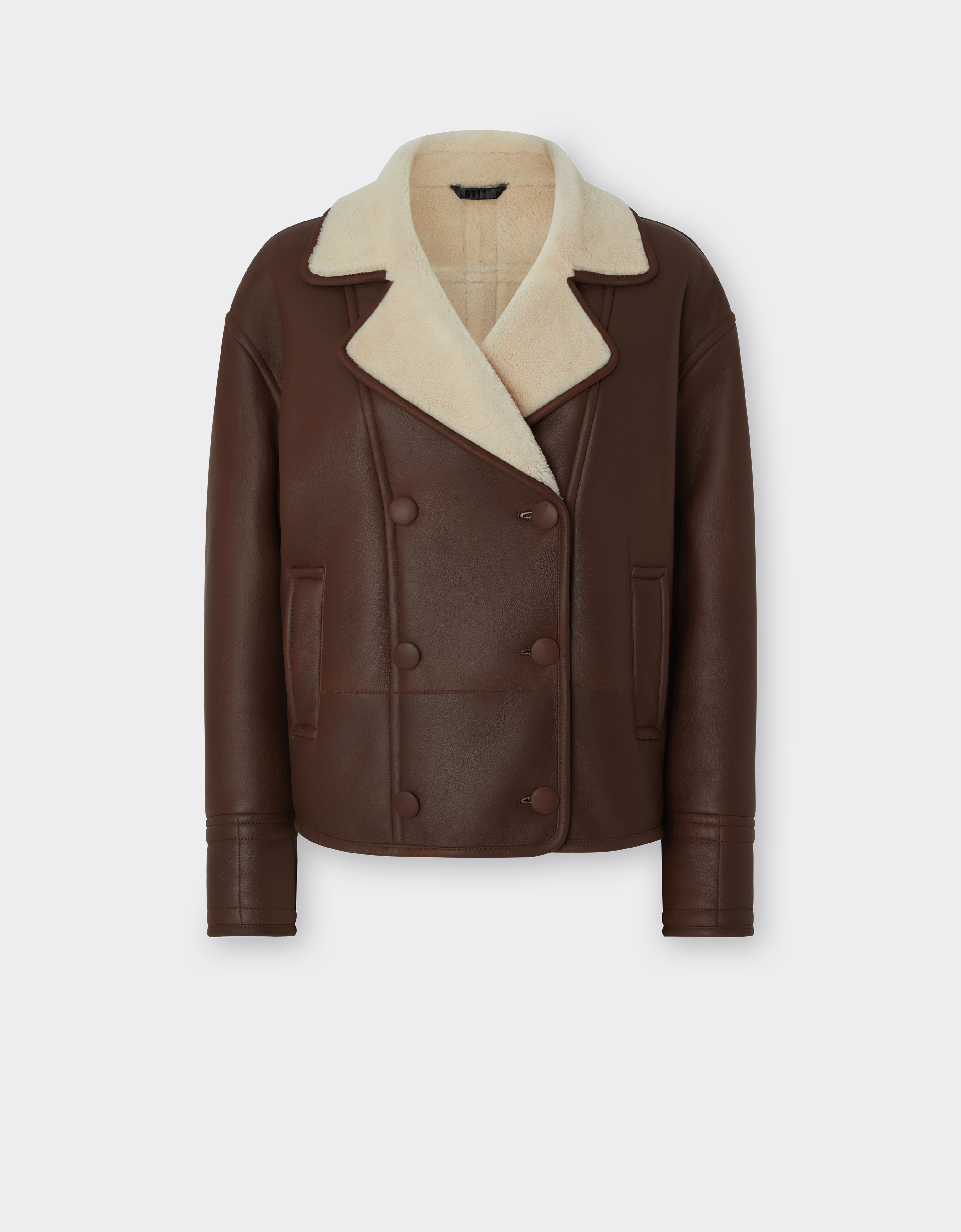 Ferrari Shearling Caban In #n/d