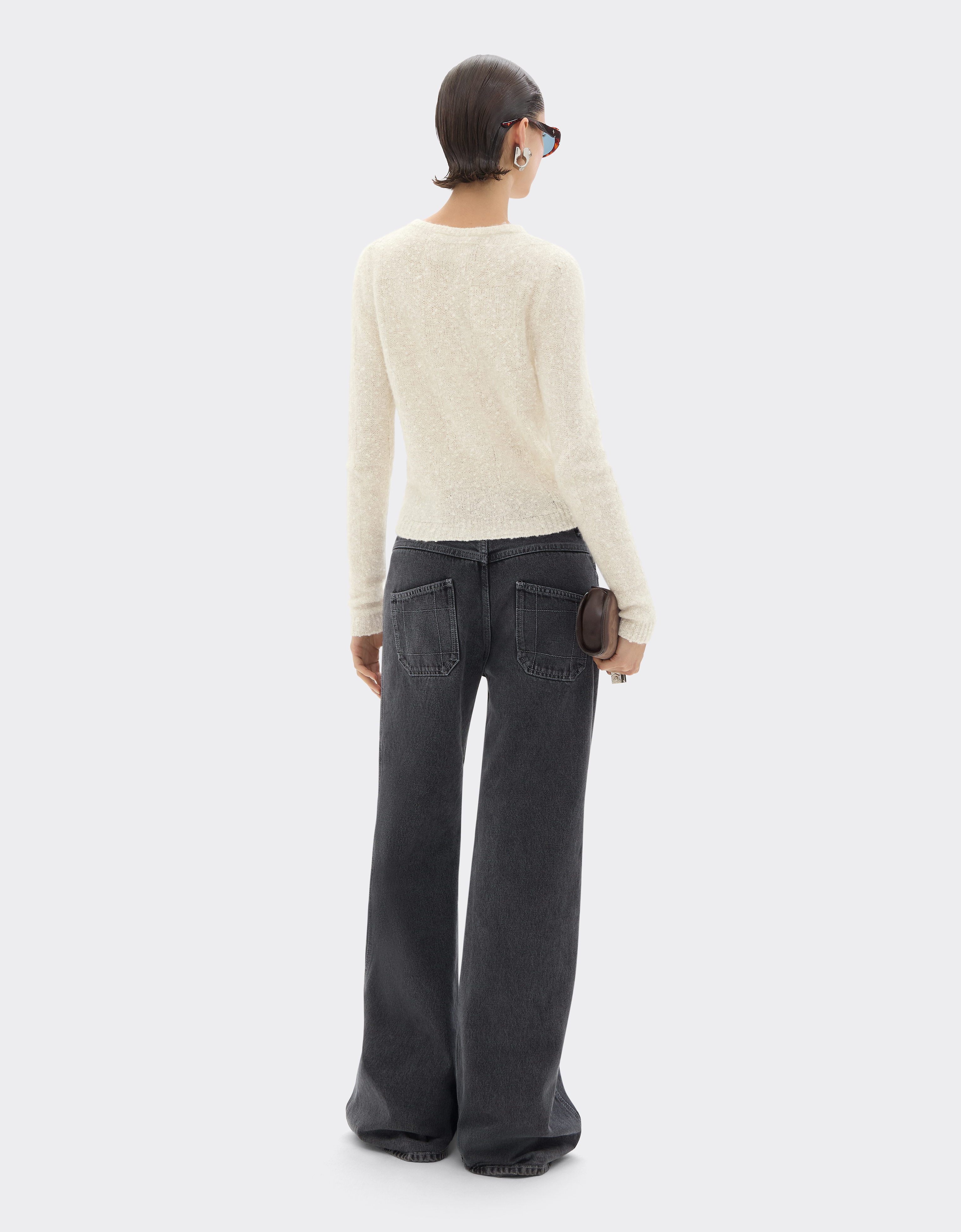 Ferrari Cashmere And Silk Knit In Brown