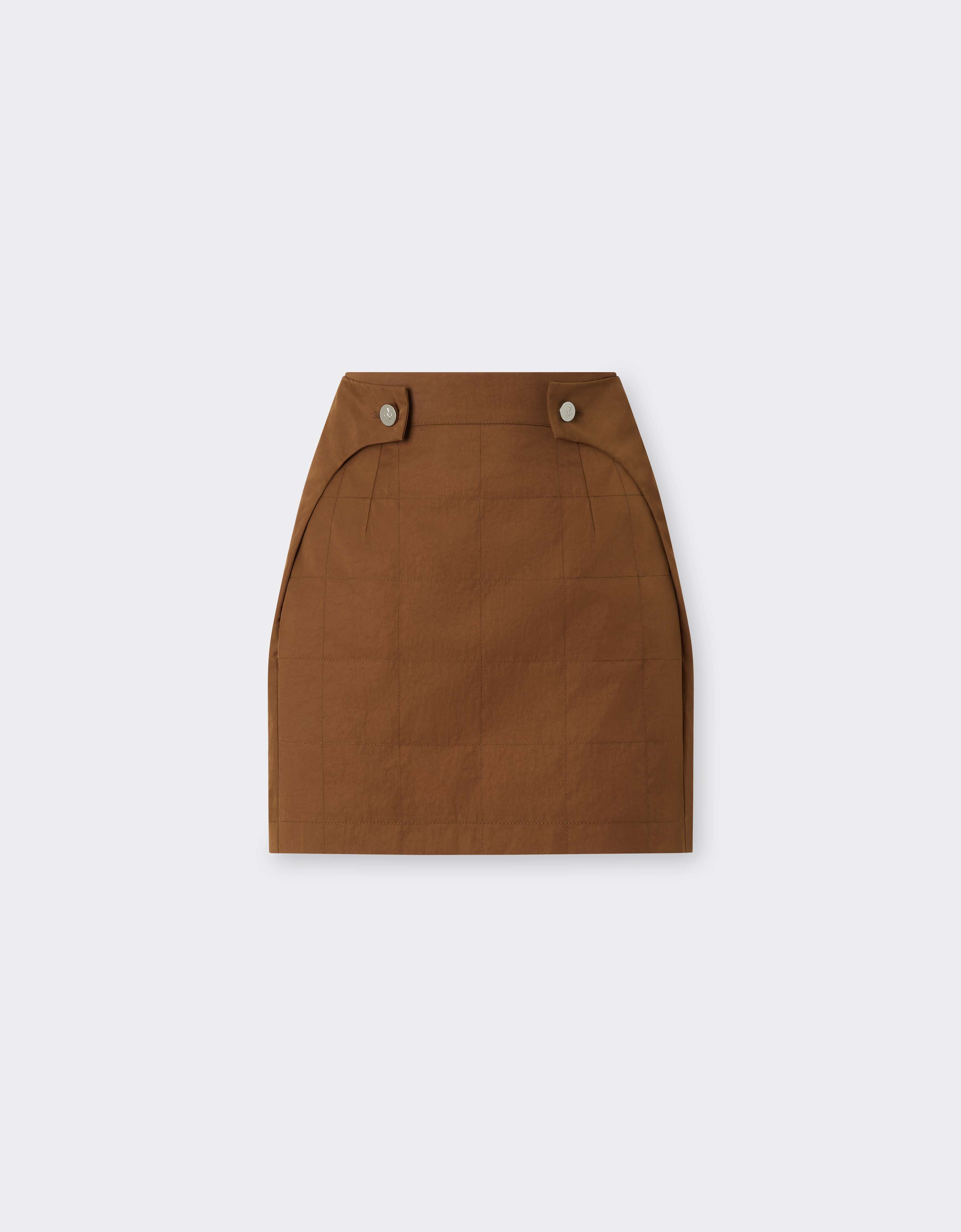 Ferrari Recycled Gabardine Skirt In Brown