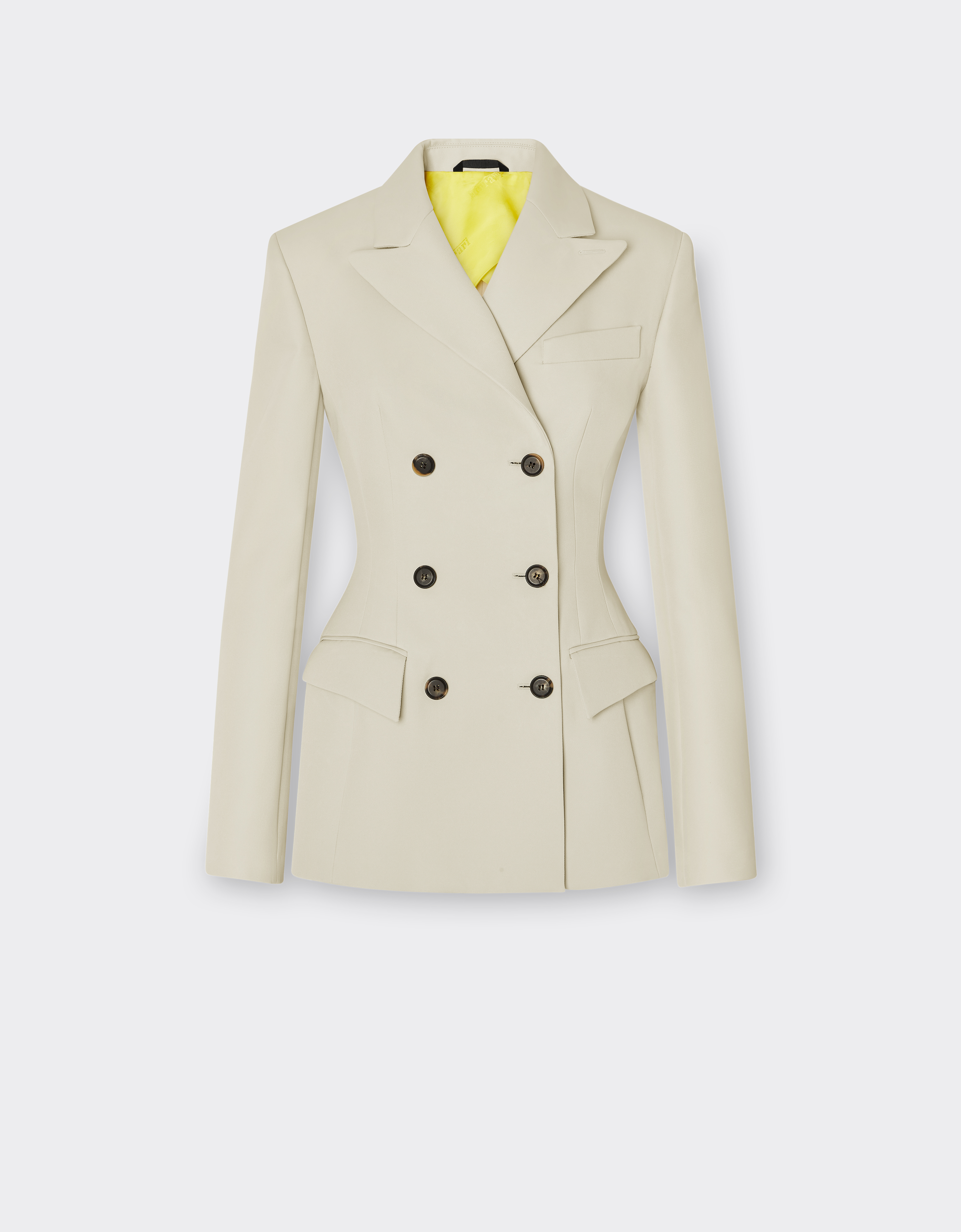 Ferrari Blazer In Two-tone Double-sided Tech Fabric In Ecru