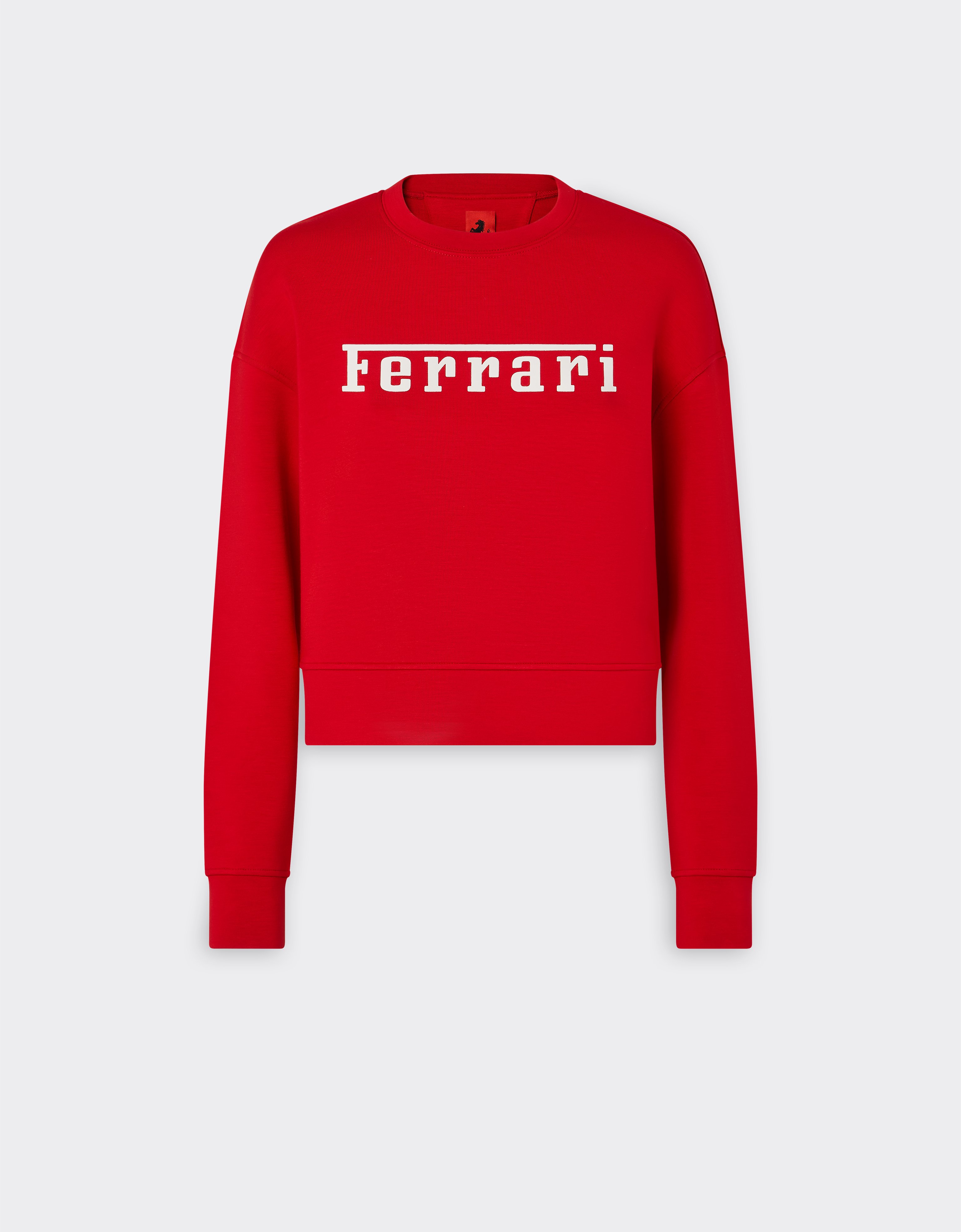 Ferrari Scuba Sweatshirt With Logo In Rosso Corsa