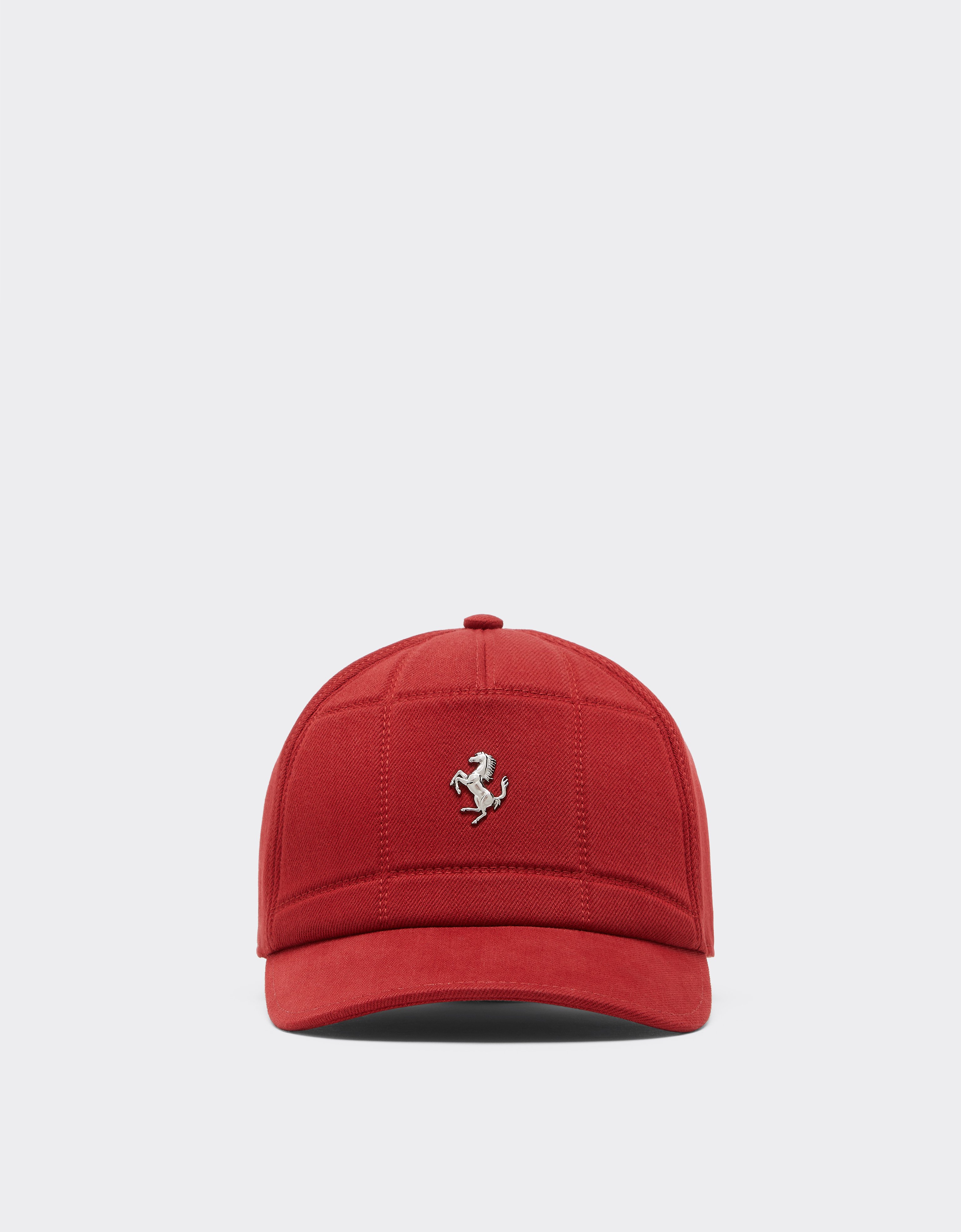 Ferrari Unisex Maison Red Cotton Baseball Cap With Prancing Horse - Hats Os