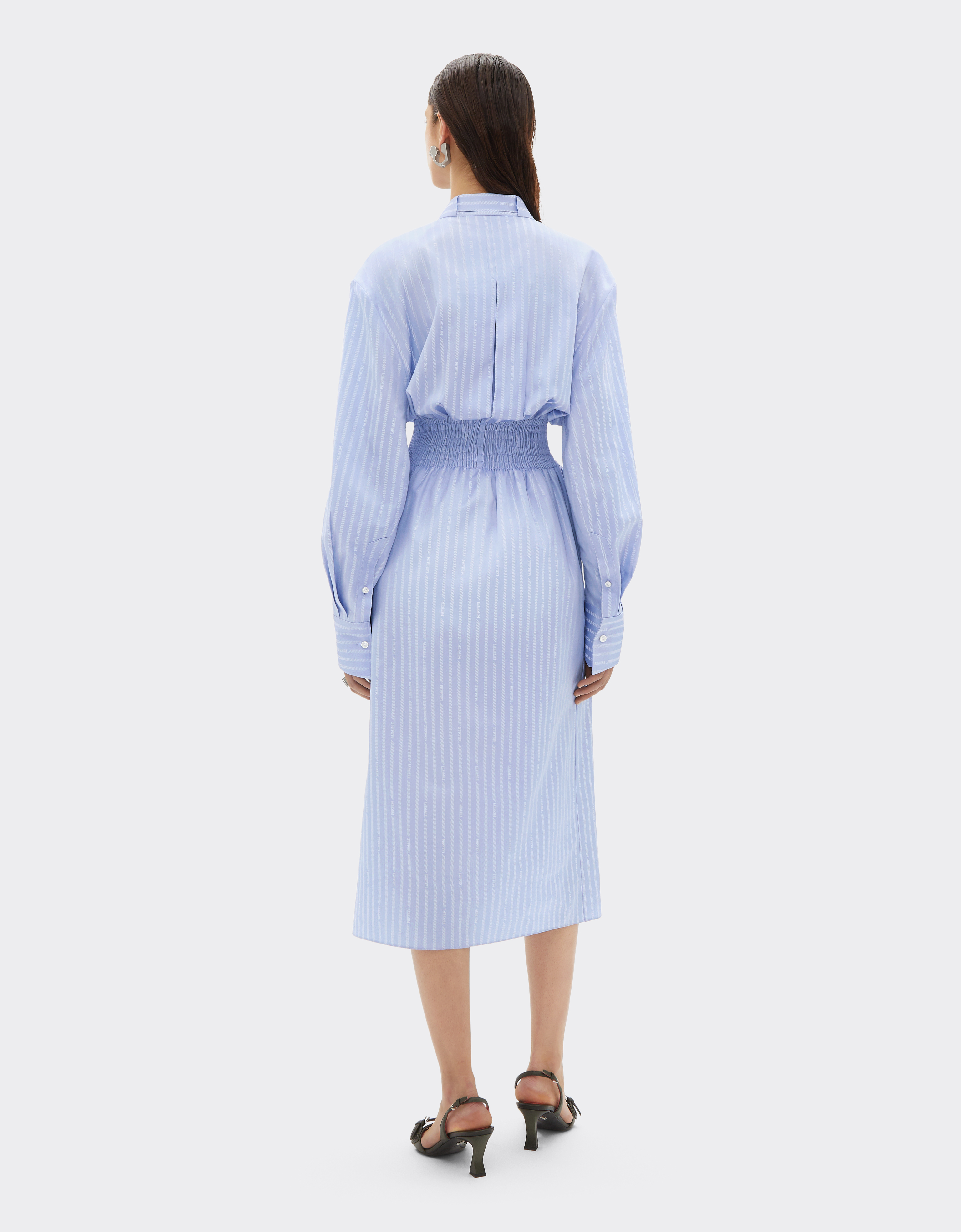 Ferrari Monogram Patterned Dress In Blue