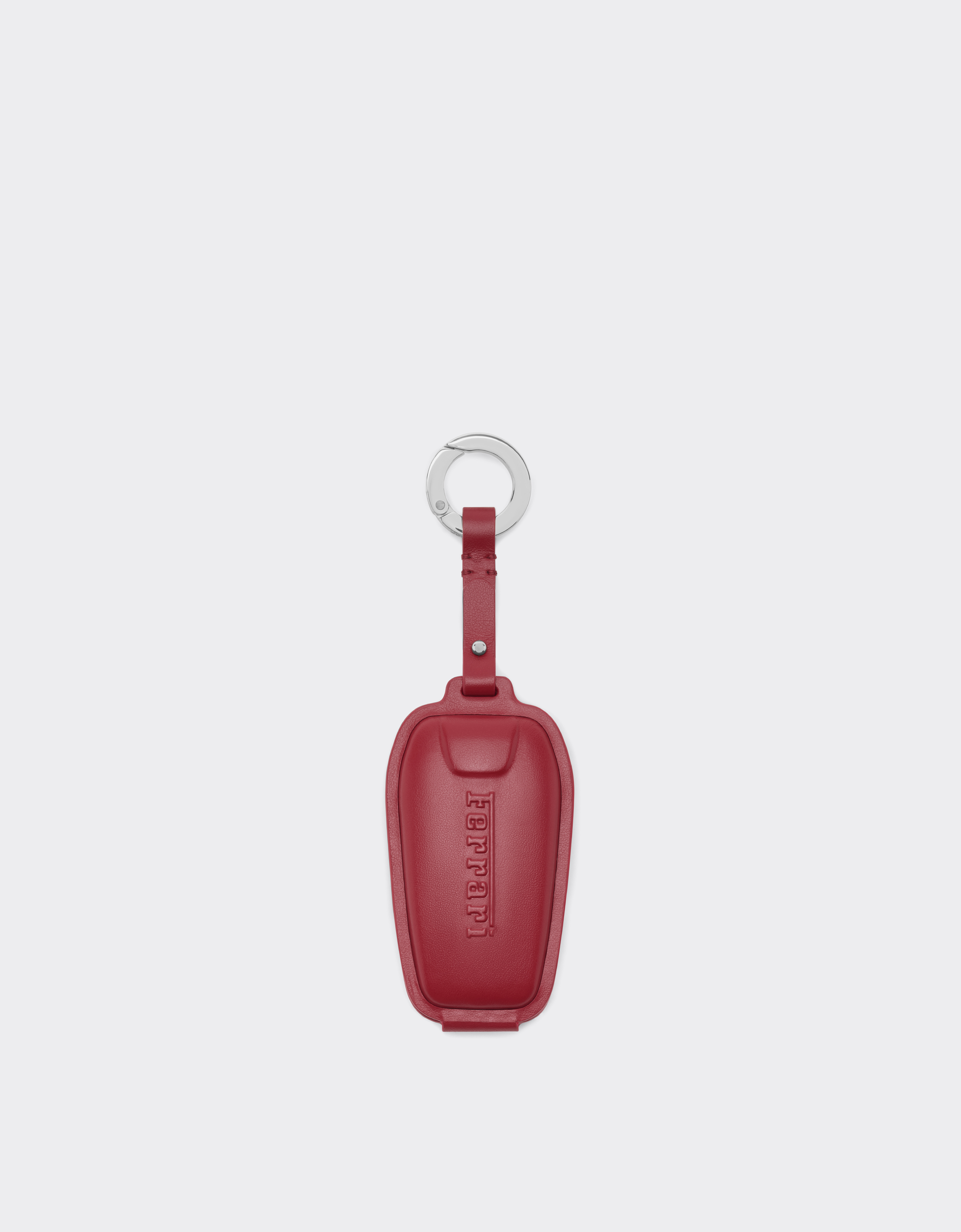  Ferrari Leather Key Ring With Ferrari Logo - Male Keychains Maison Red Os 