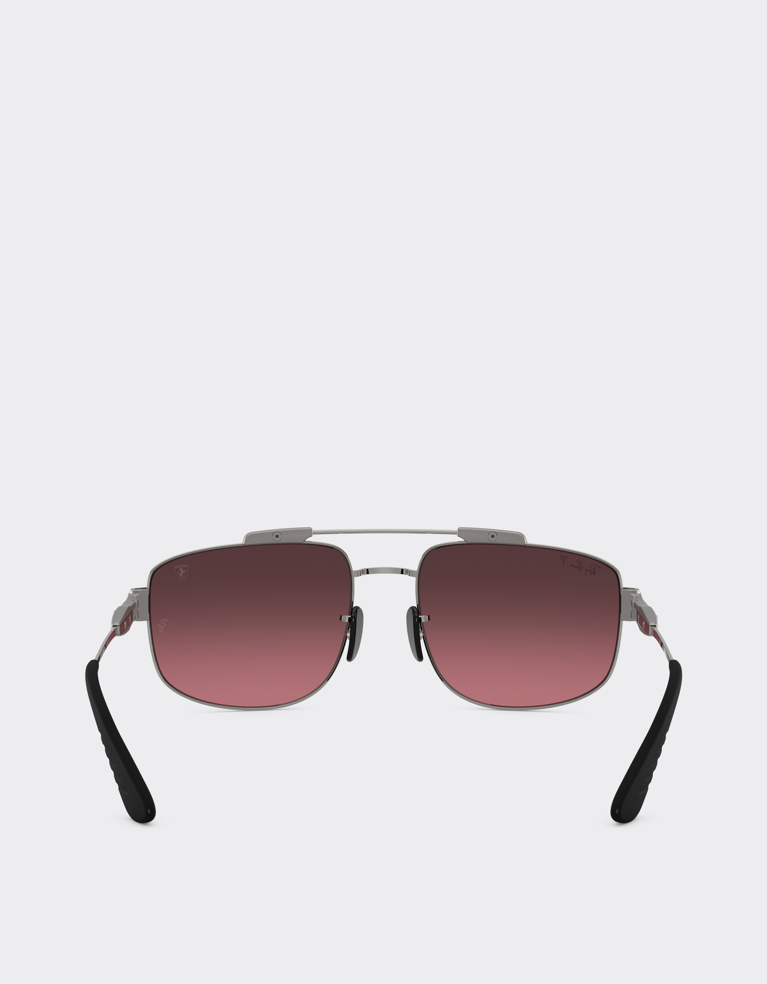 Ferrari Ray-ban For Scuderia  Rb3789m In Gunmetal Grey Metal With Polarised Silver Gradient B In Gray