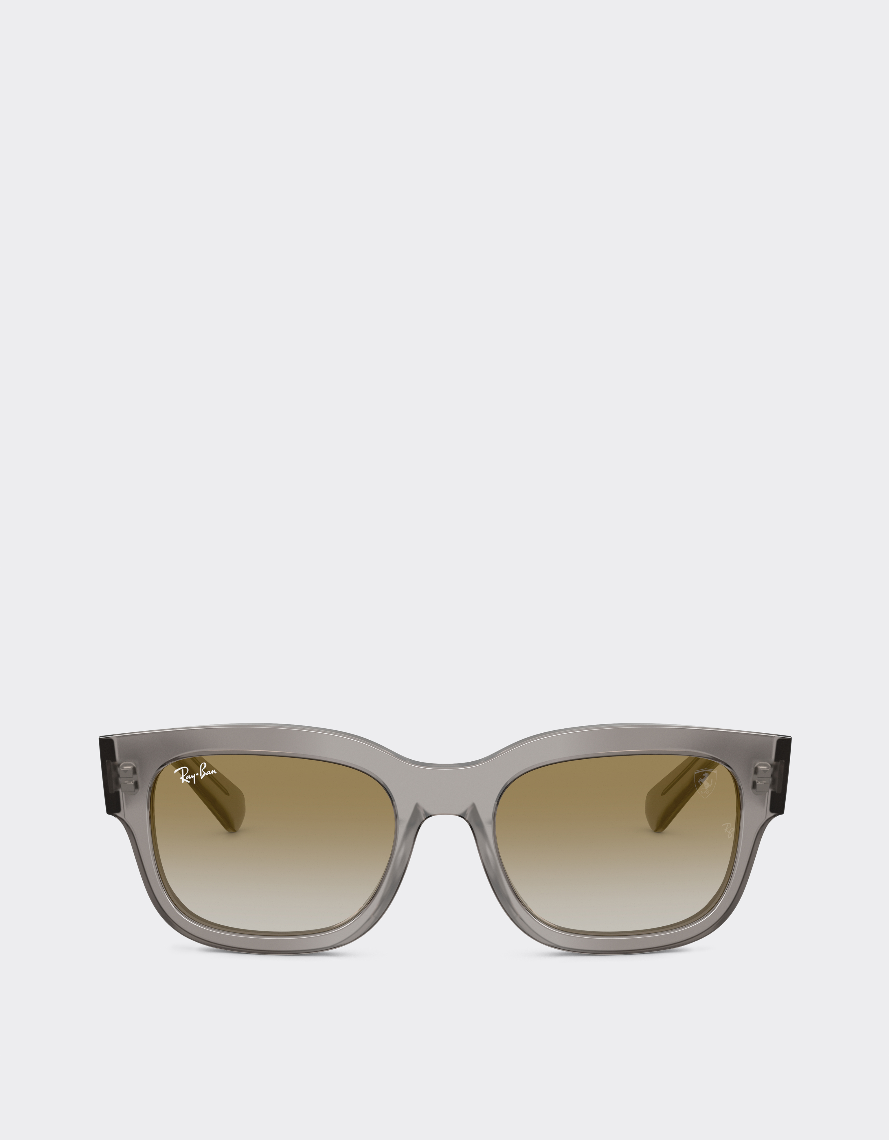 Ferrari Unisex Ingrid Ray-Ban For Scuderia Rb2228m In Transparent Grey Acetate With Gold Gradient Mirrored Light Brown Lenses - Sunglasses Os