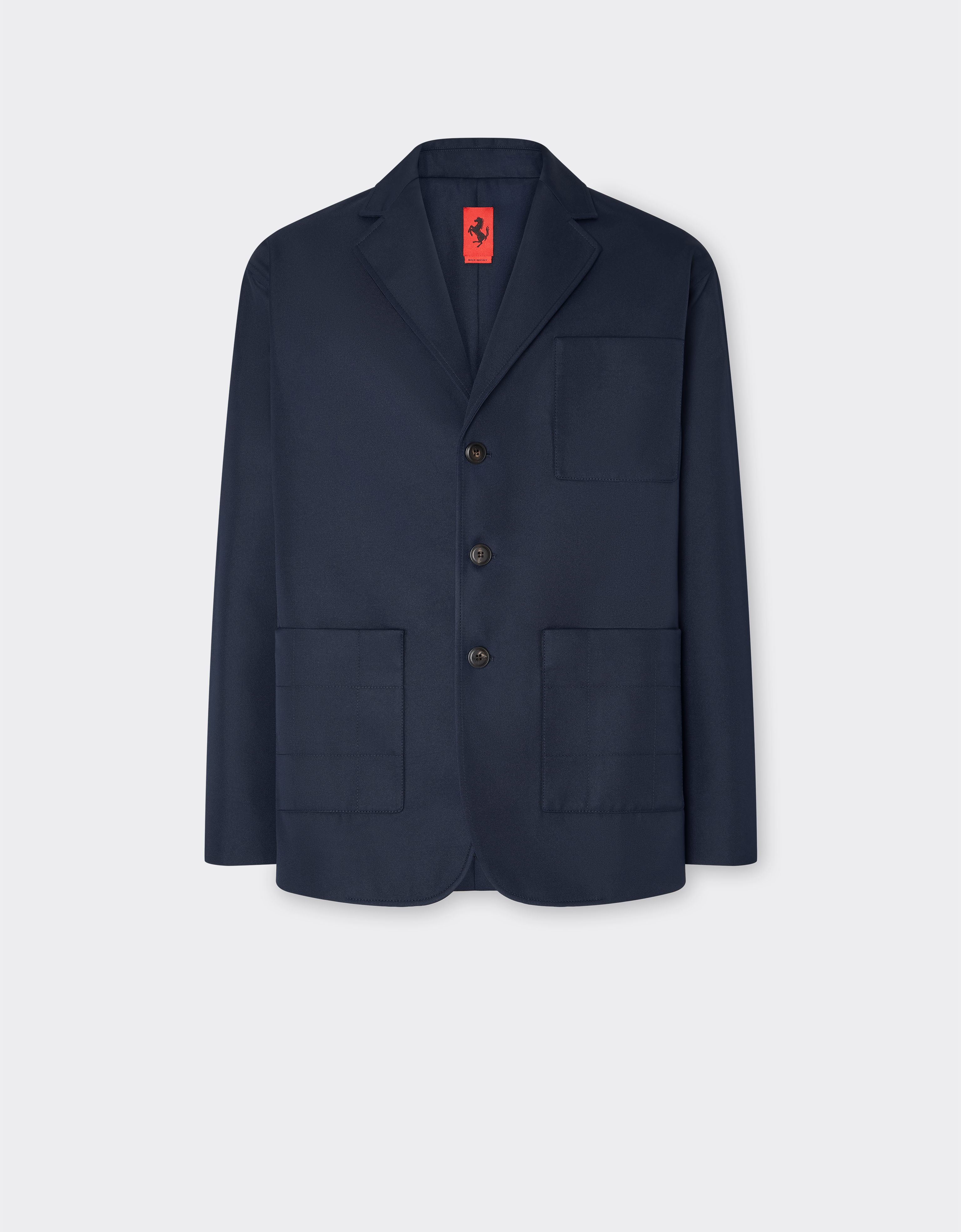 Ferrari Blazer In Two-tone Double-sided Tech Fabric In Navy