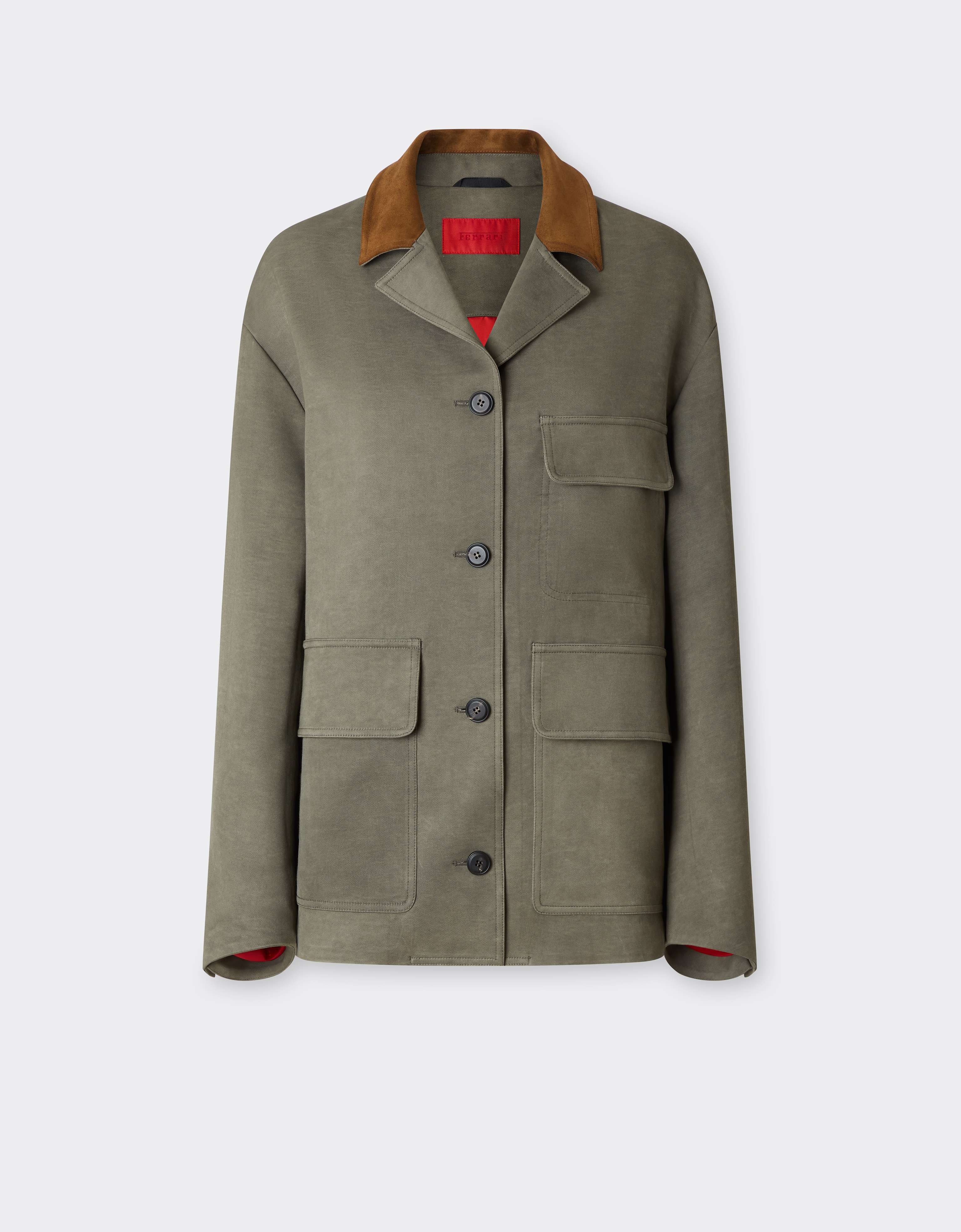 Ferrari Cady Jacket With Distressed Effect In Green