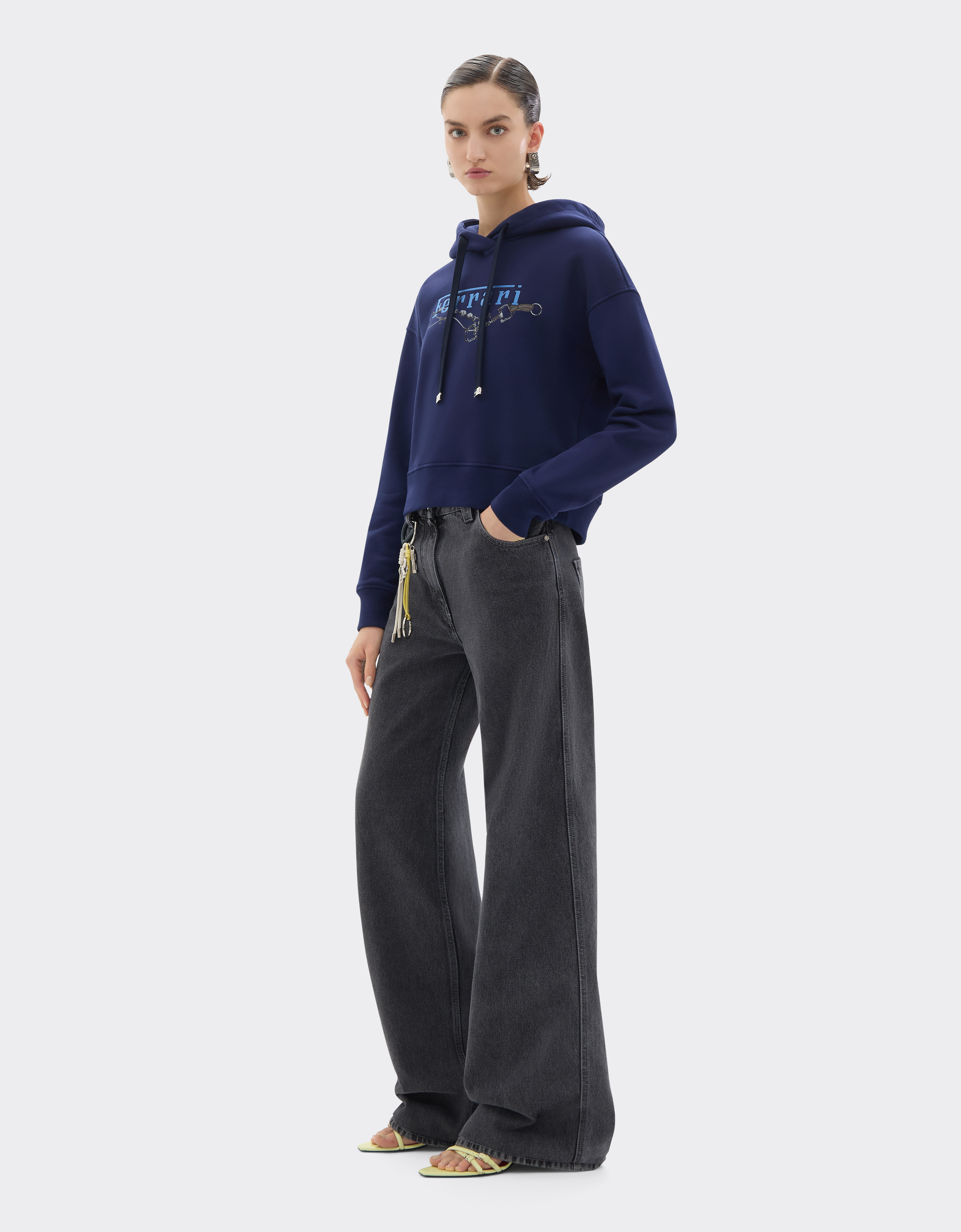  Ferrari Kapuzenpullover Mit Ferrari-stickerei - Female Sweatshirts & Strickwaren Ultramarine Xs 