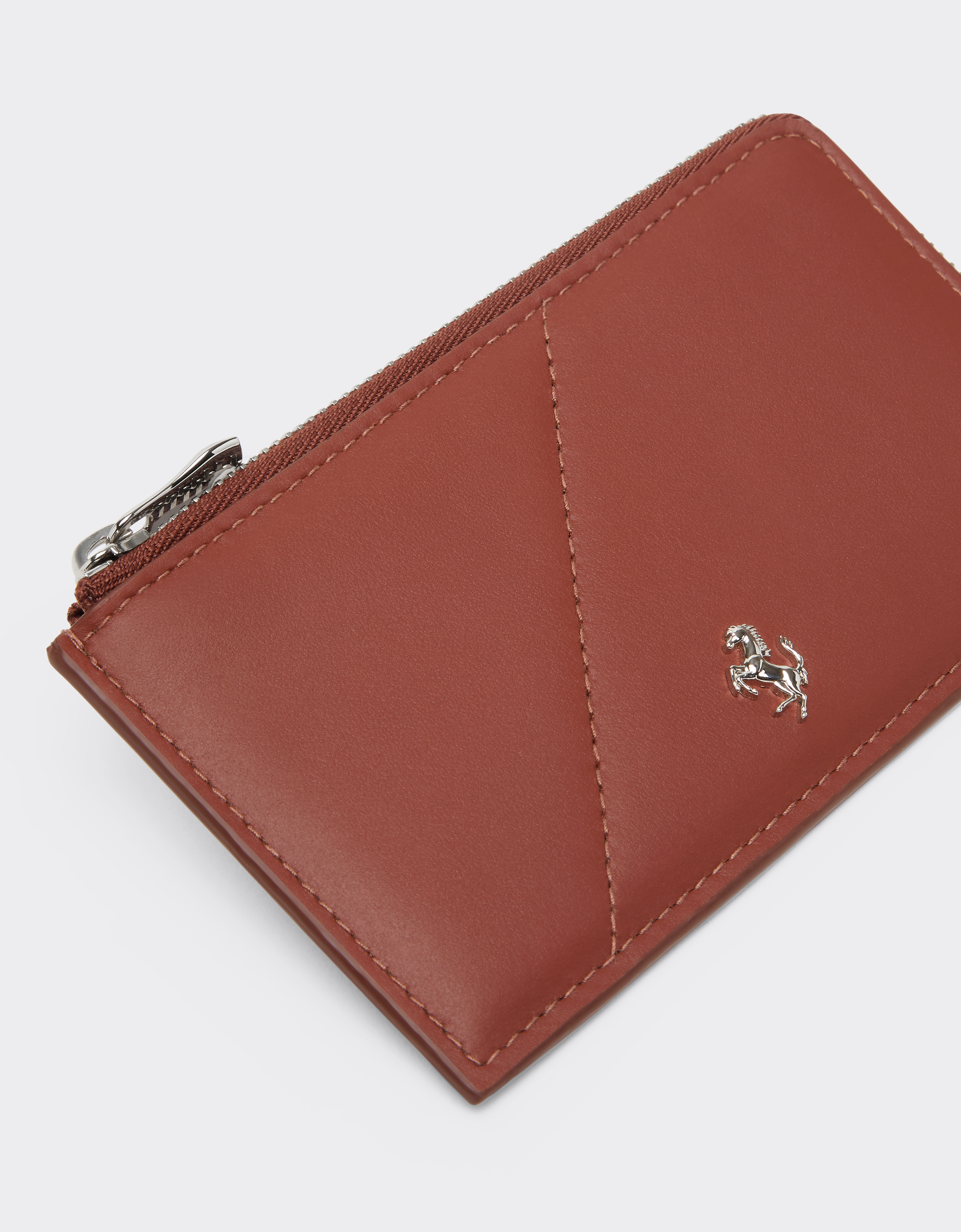  Ferrari Smooth Leather Zip Wallet - Male Man Hide Os 