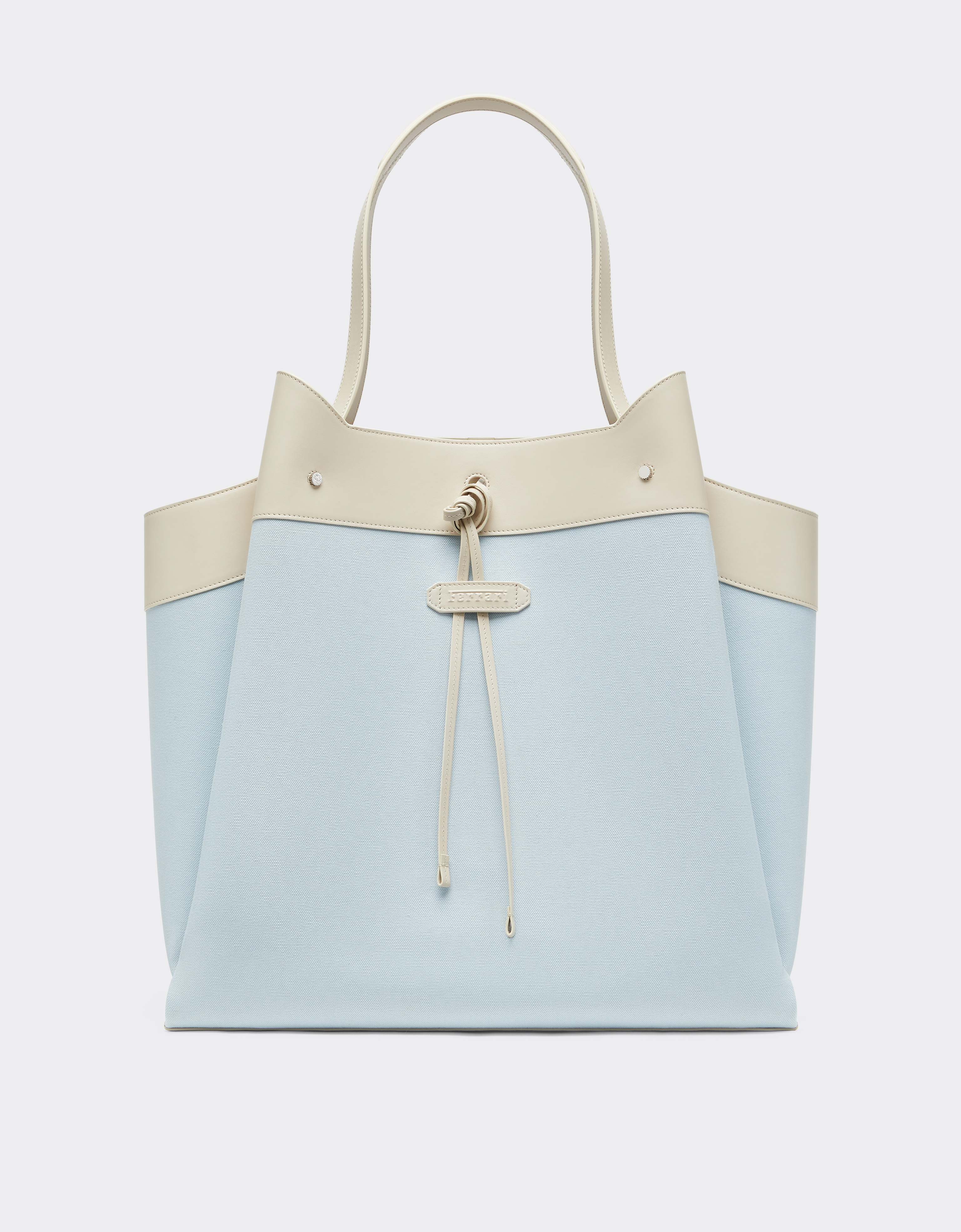 Ferrari X Charles Leclerc Tote Bag In Canvas And Leather