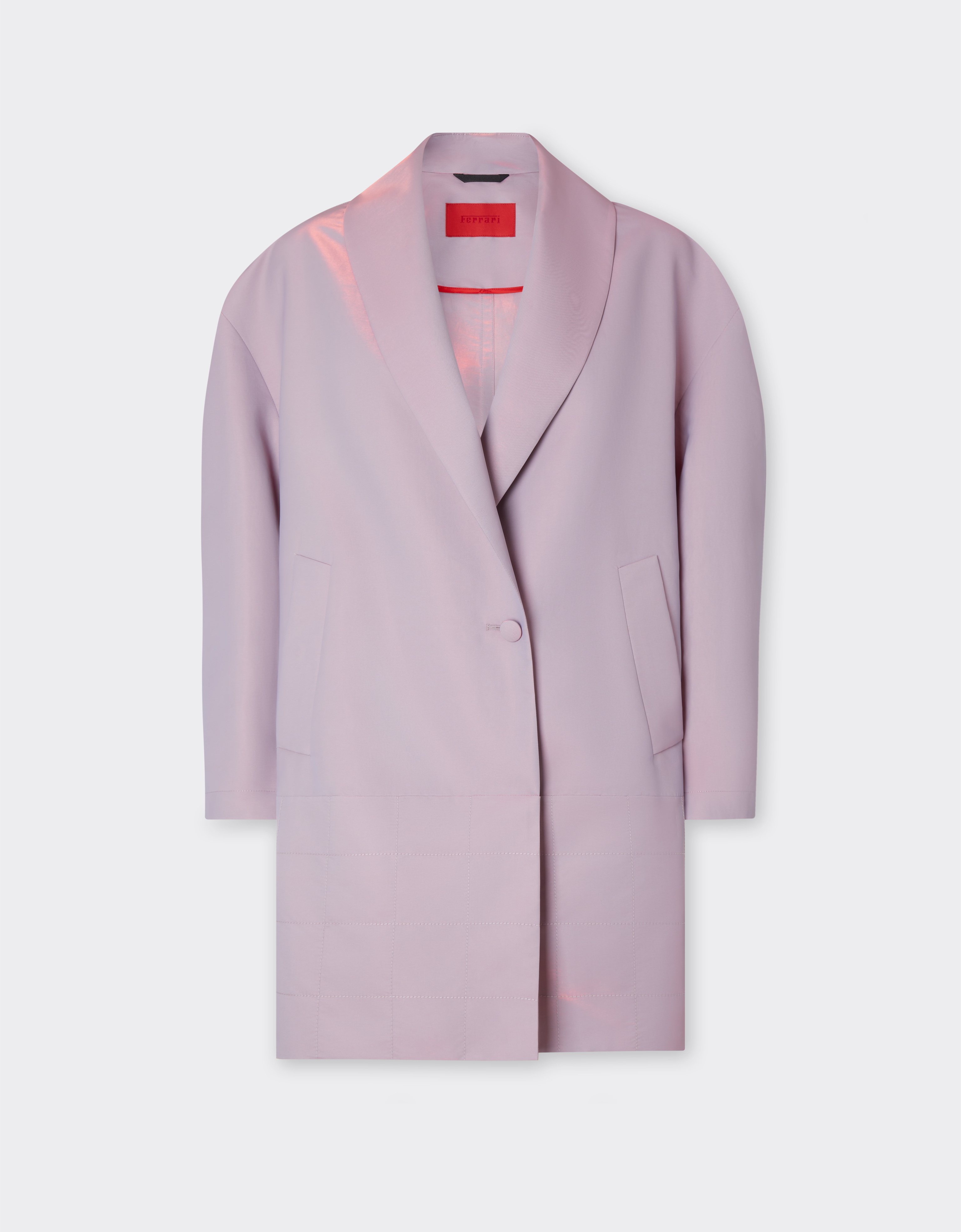 Peacoat in iridescent nylon twill in Wisteria for Women