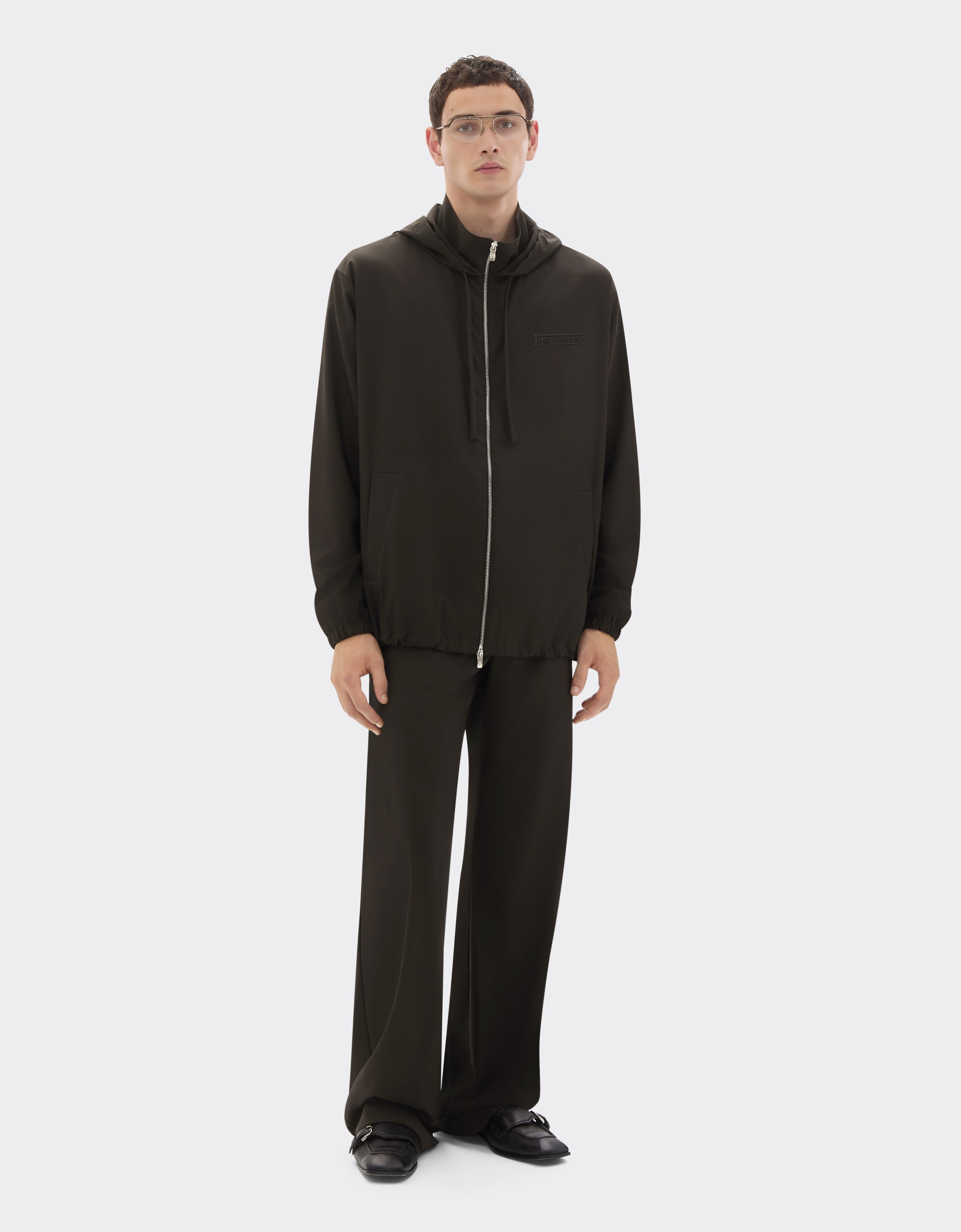  Ferrari Veste Coupe-vent En Laine Fraîche Q-cycle® - Male Vestes Et Vêtements D’extérieur Dark Brown 54 