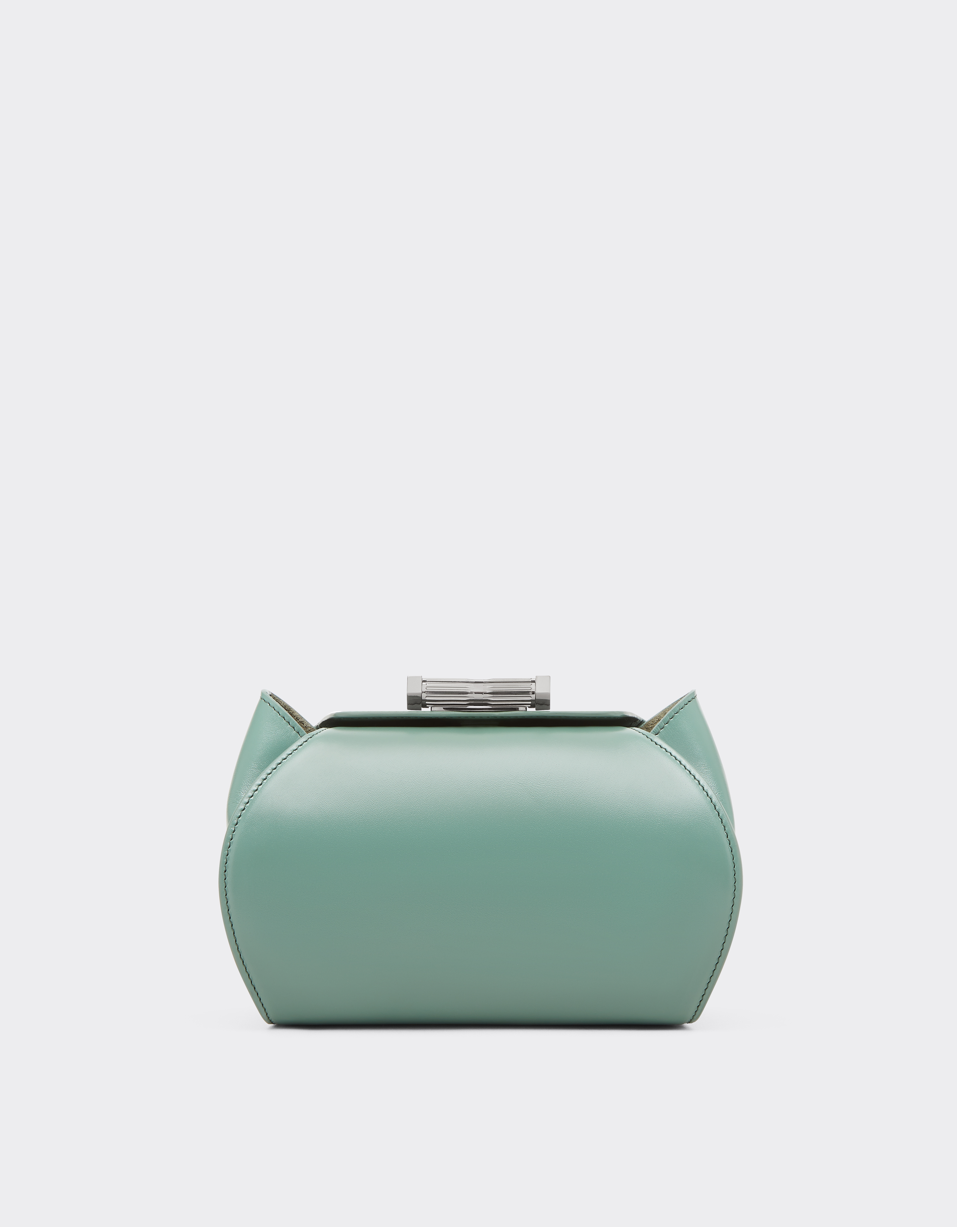 Ferrari Medium-size Bowling Bag In Semi-gloss Smooth Leather In Ficus Green