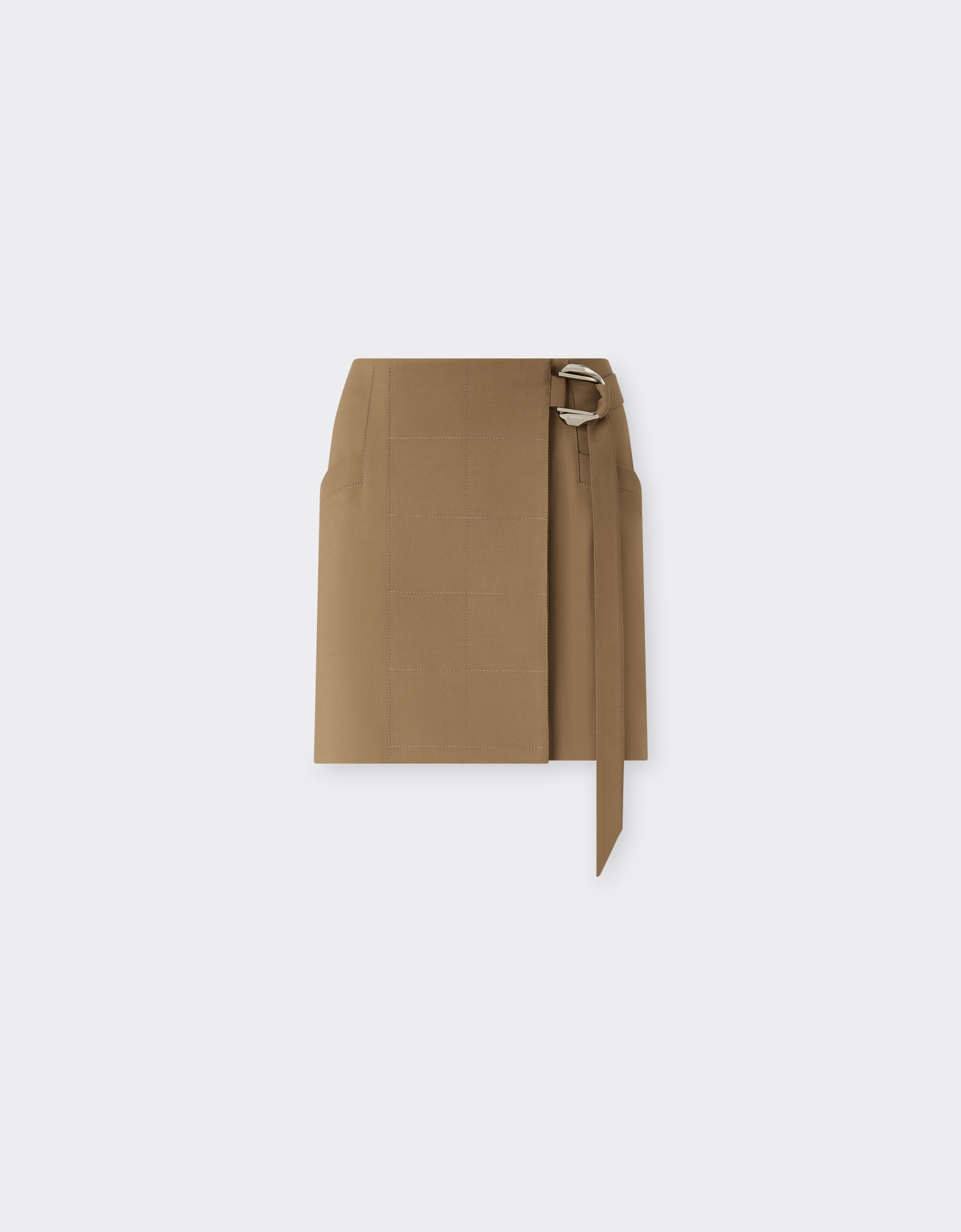 Ferrari Women's Khaki Green Technical Cotton Skirt - Skirts 42