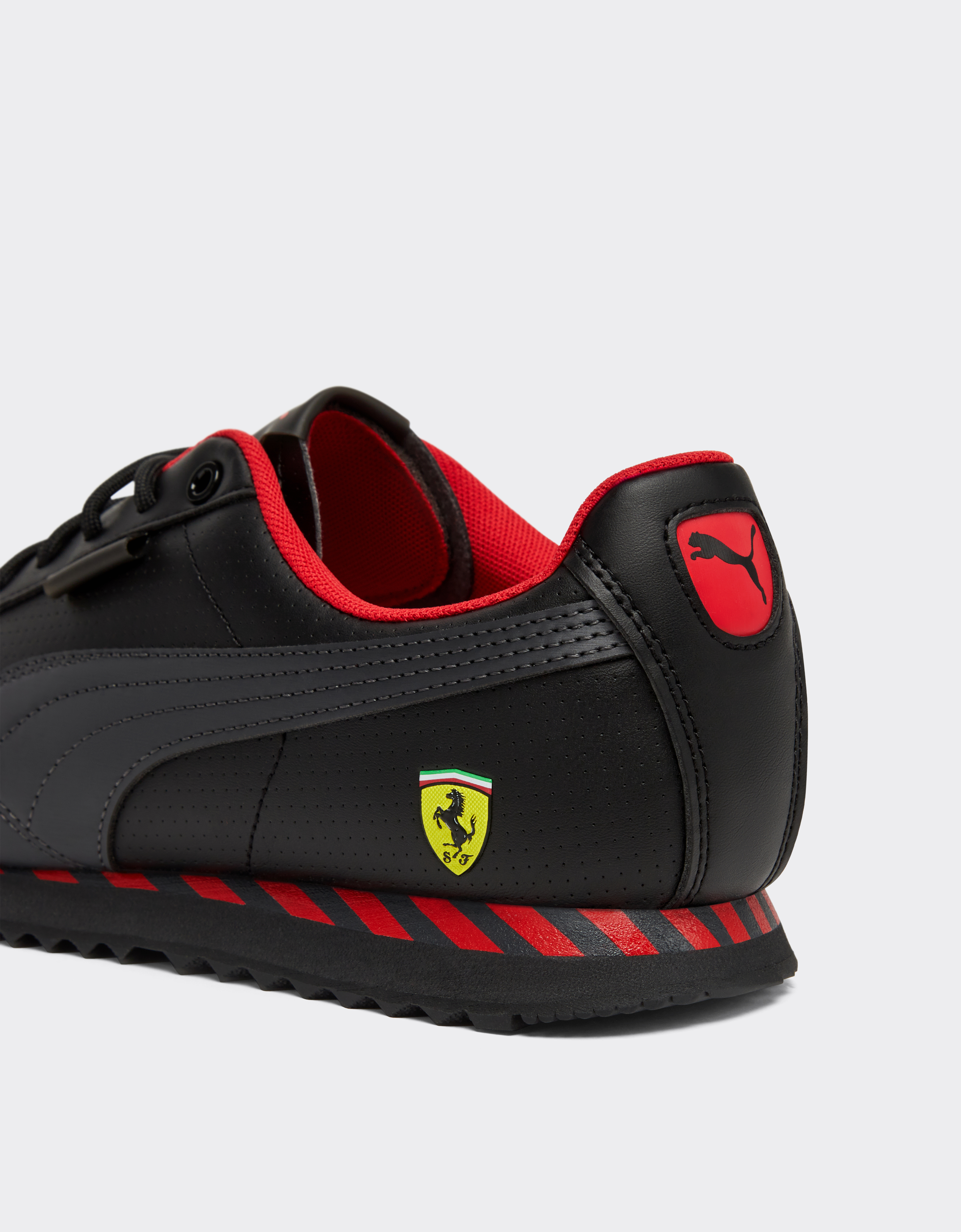 Shop Ferrari Puma For Scuderia  Roma Via Trainers In Black