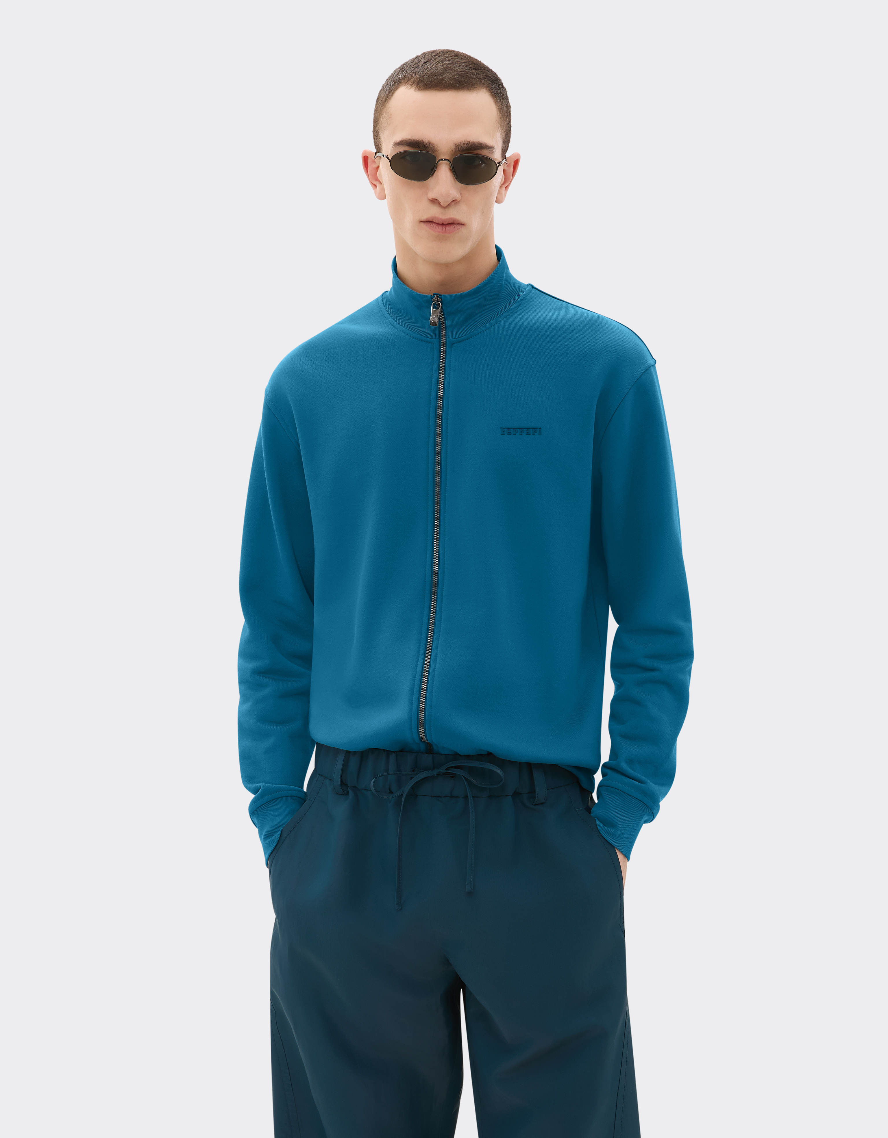 Ferrari Sweatshirt In Technical Fabric With Logo