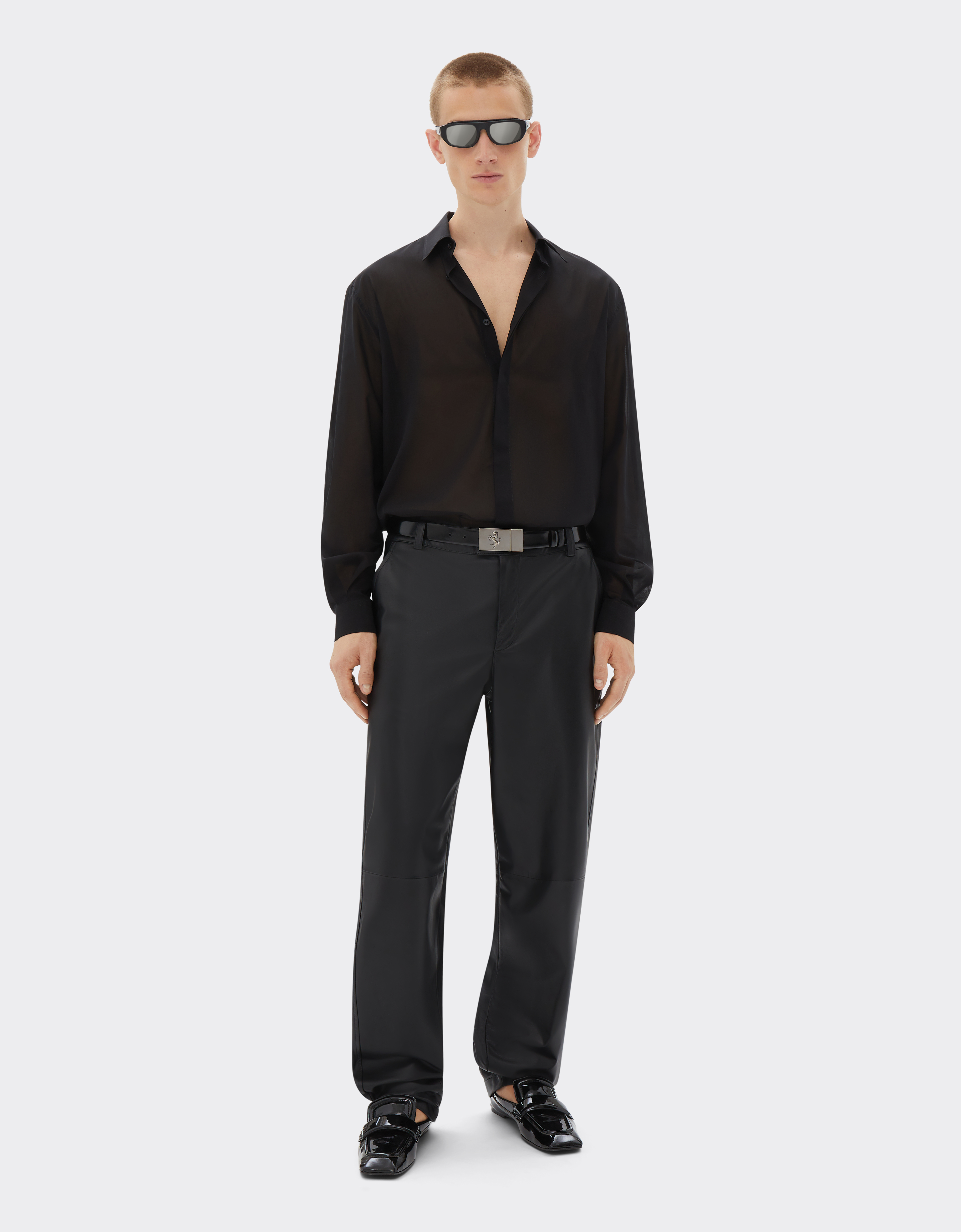 Ferrari Shirt In Voile In Black