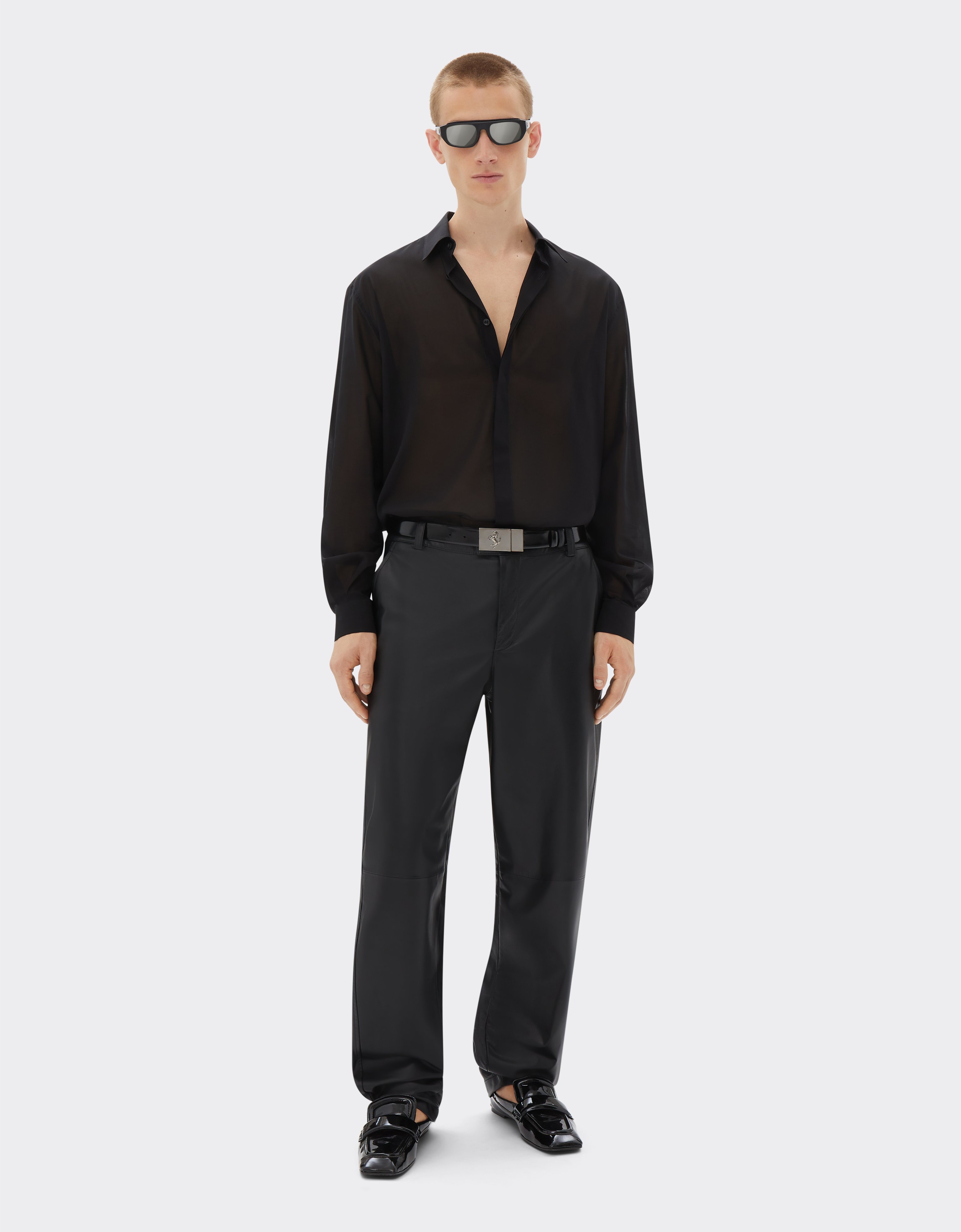 Ferrari Shirt In Voile In Black