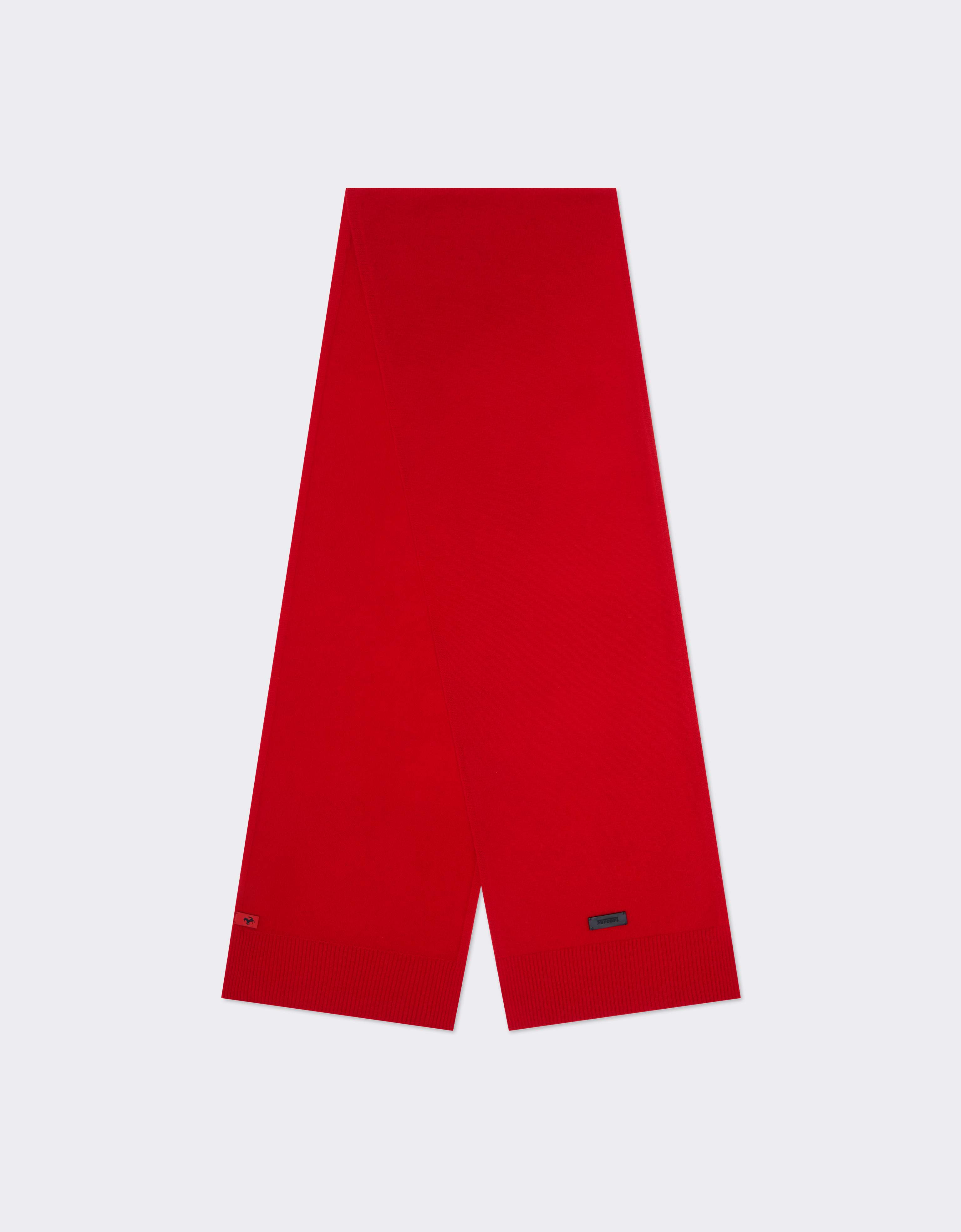 Ferrari Wool And Cashmere Scarf In Rosso Dino