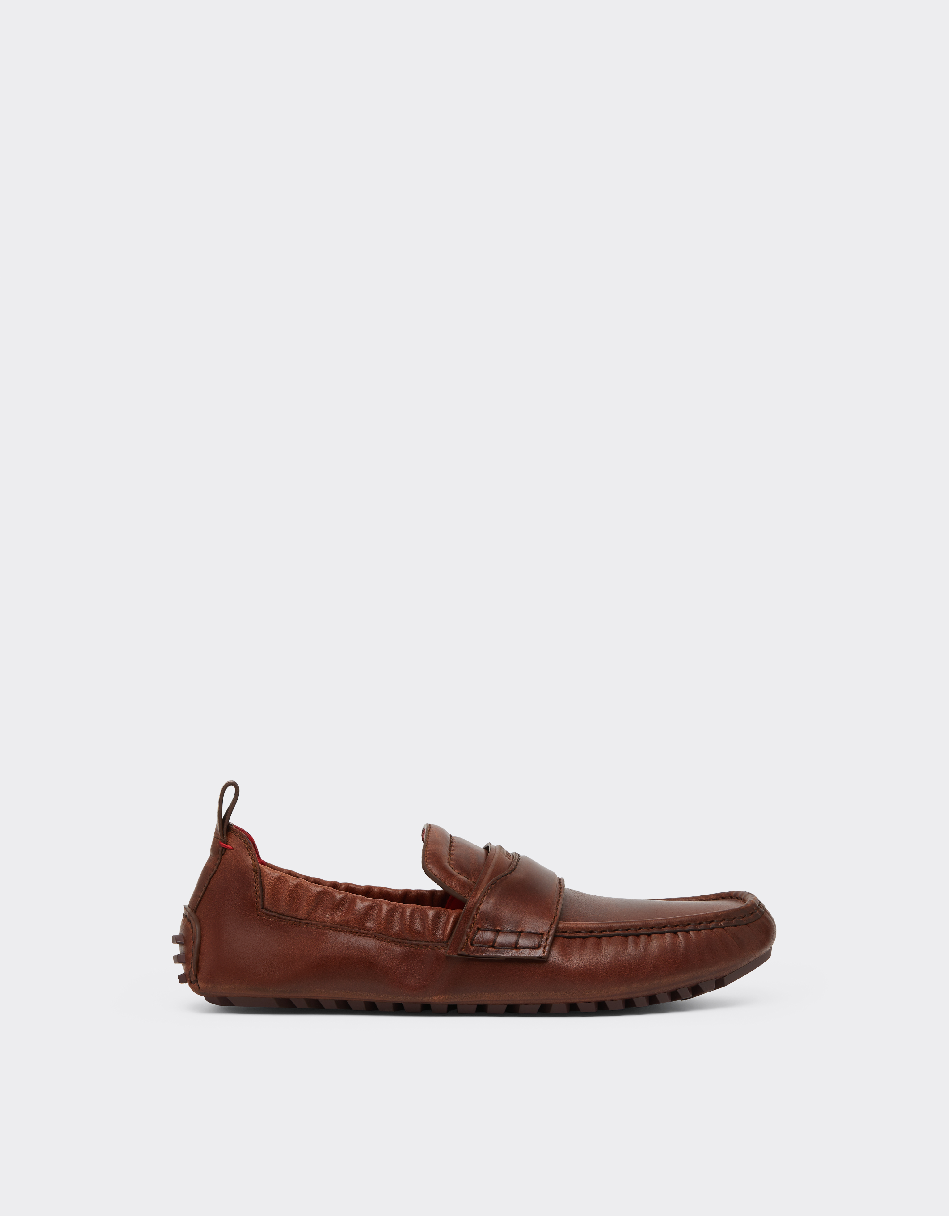 Ferrari Men's Brown Nappa Leather Driver Shoes - Shoes & Boots 43