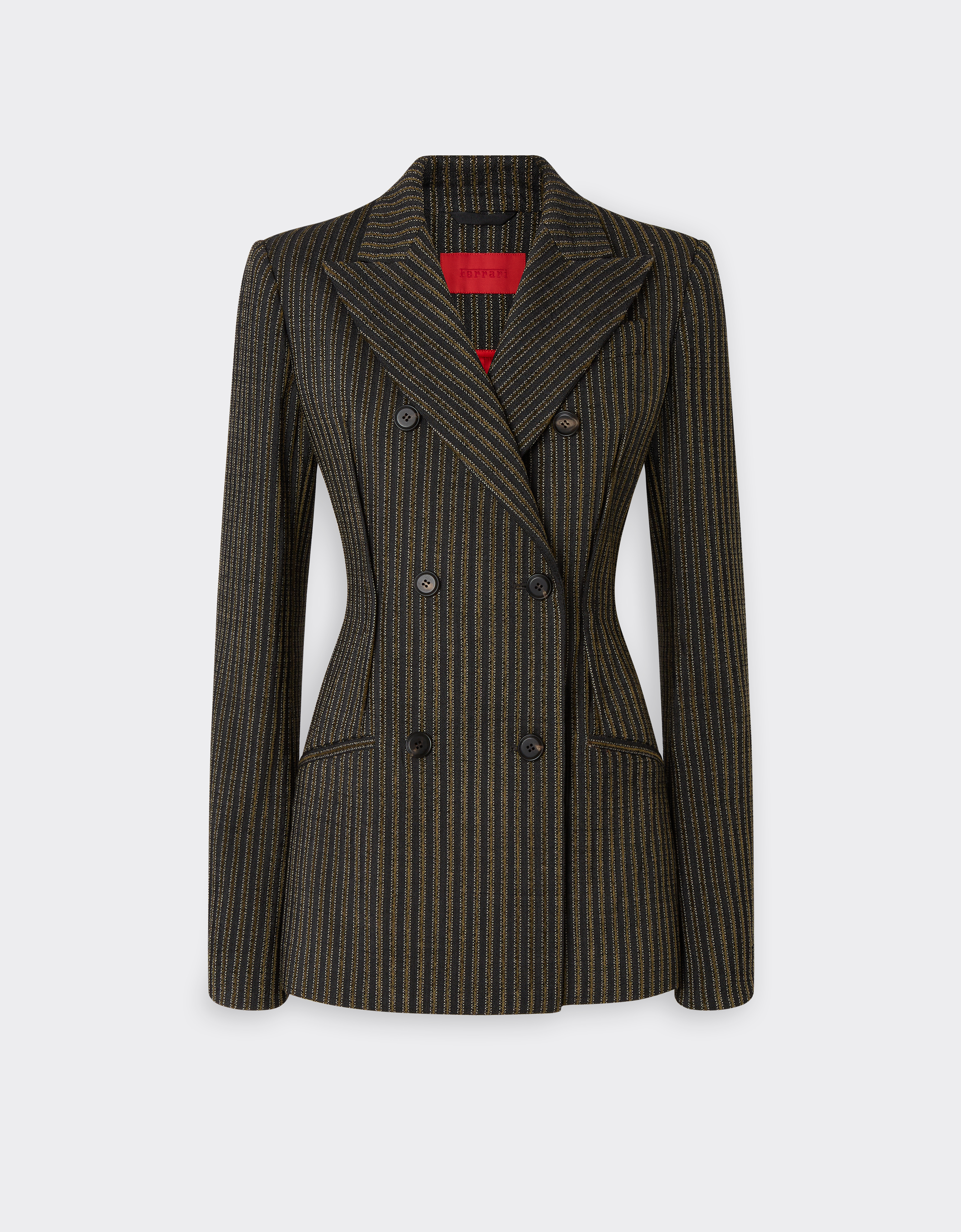 Ferrari Pinstripe Wool Blazer In Gray