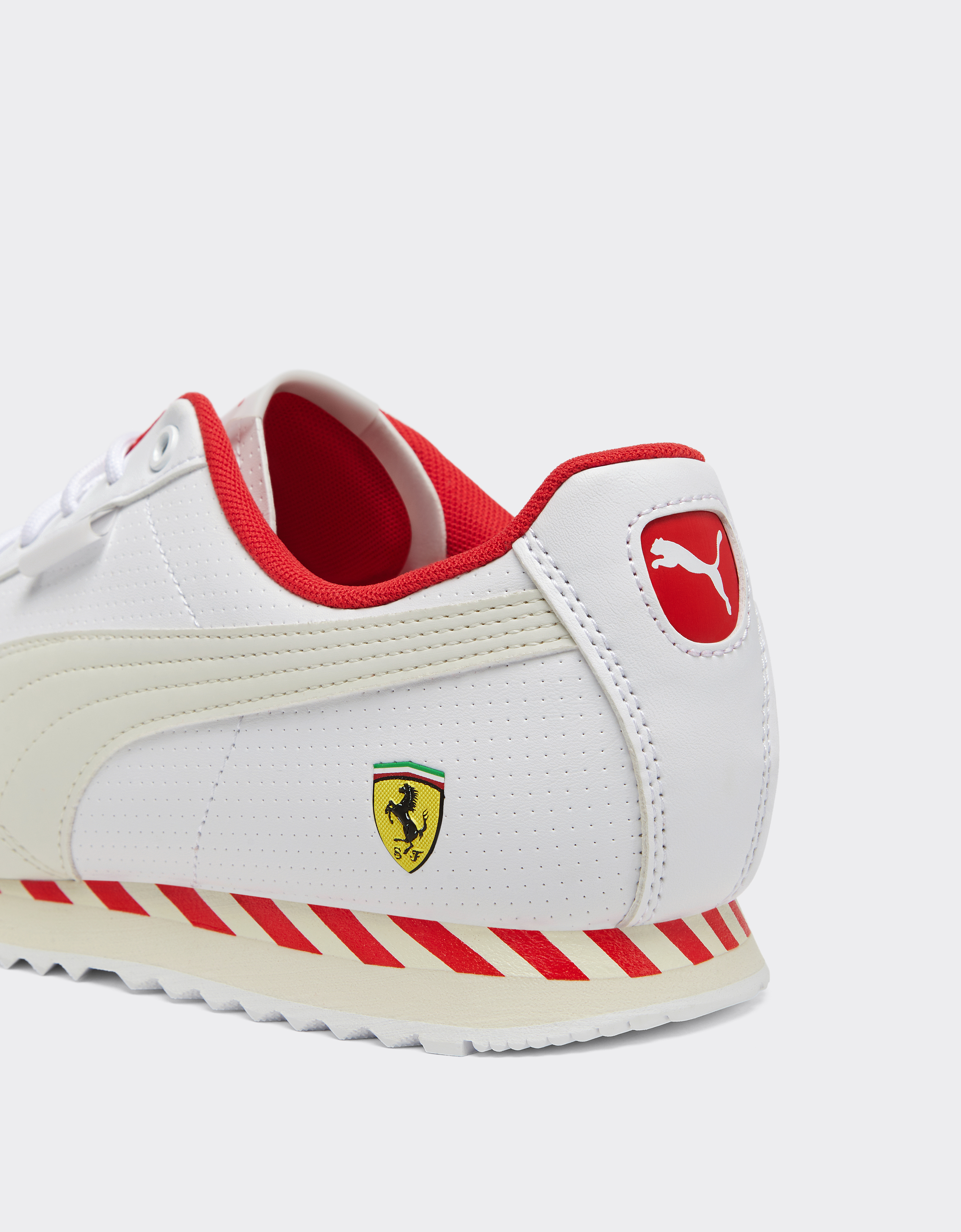 Shop Ferrari Puma For Scuderia  Roma Via Trainers In Optical White