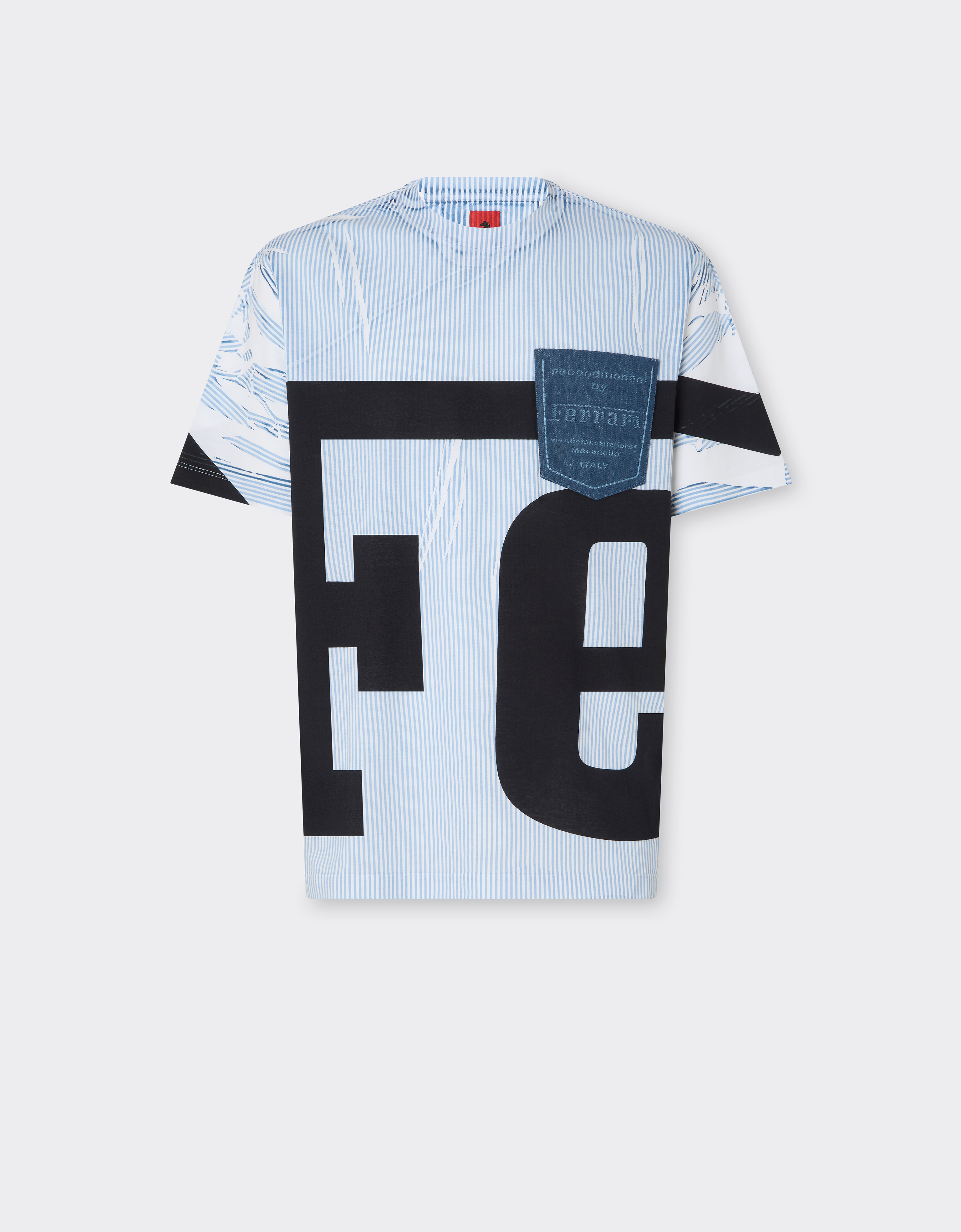Reconditioned by Ferrari T-shirt with logo in Optical White