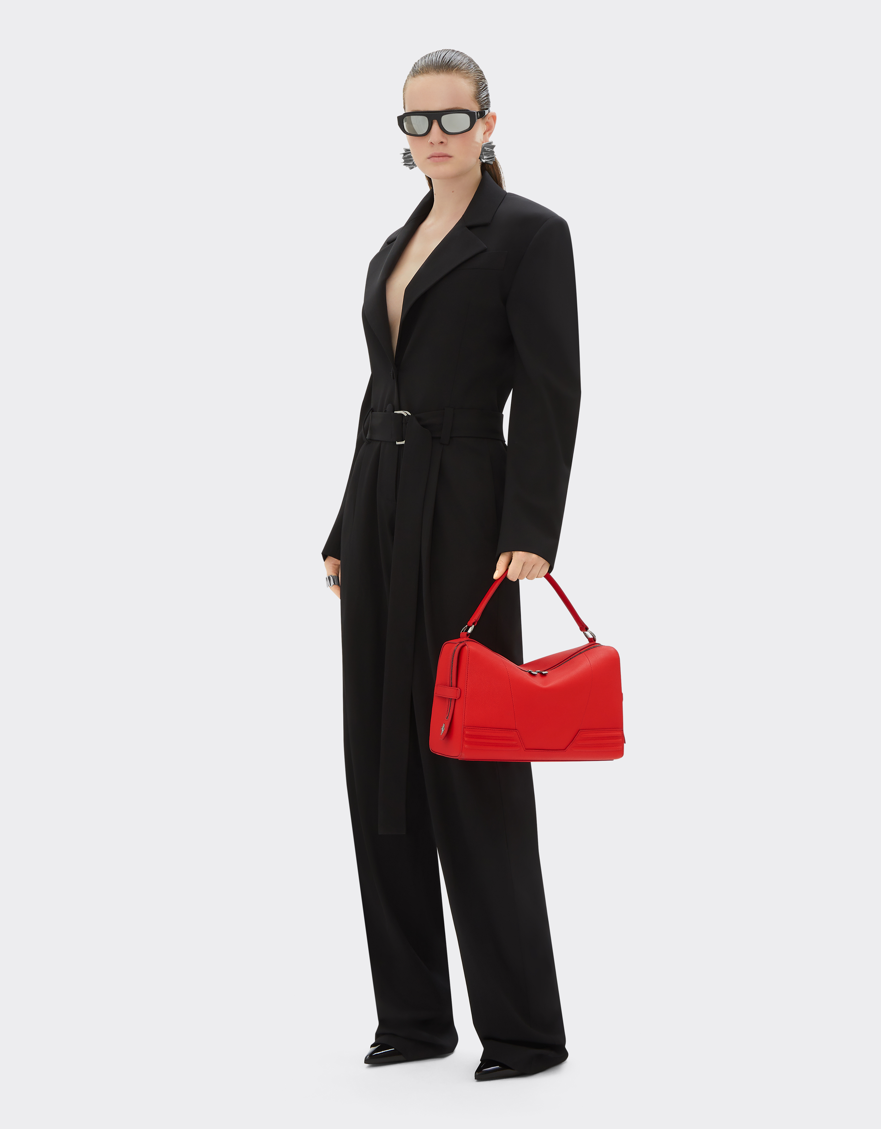  Ferrari Ferrari Gt Soft Mini Shoulder Bag In Tumbled Leather -   Rosso Dino Os 