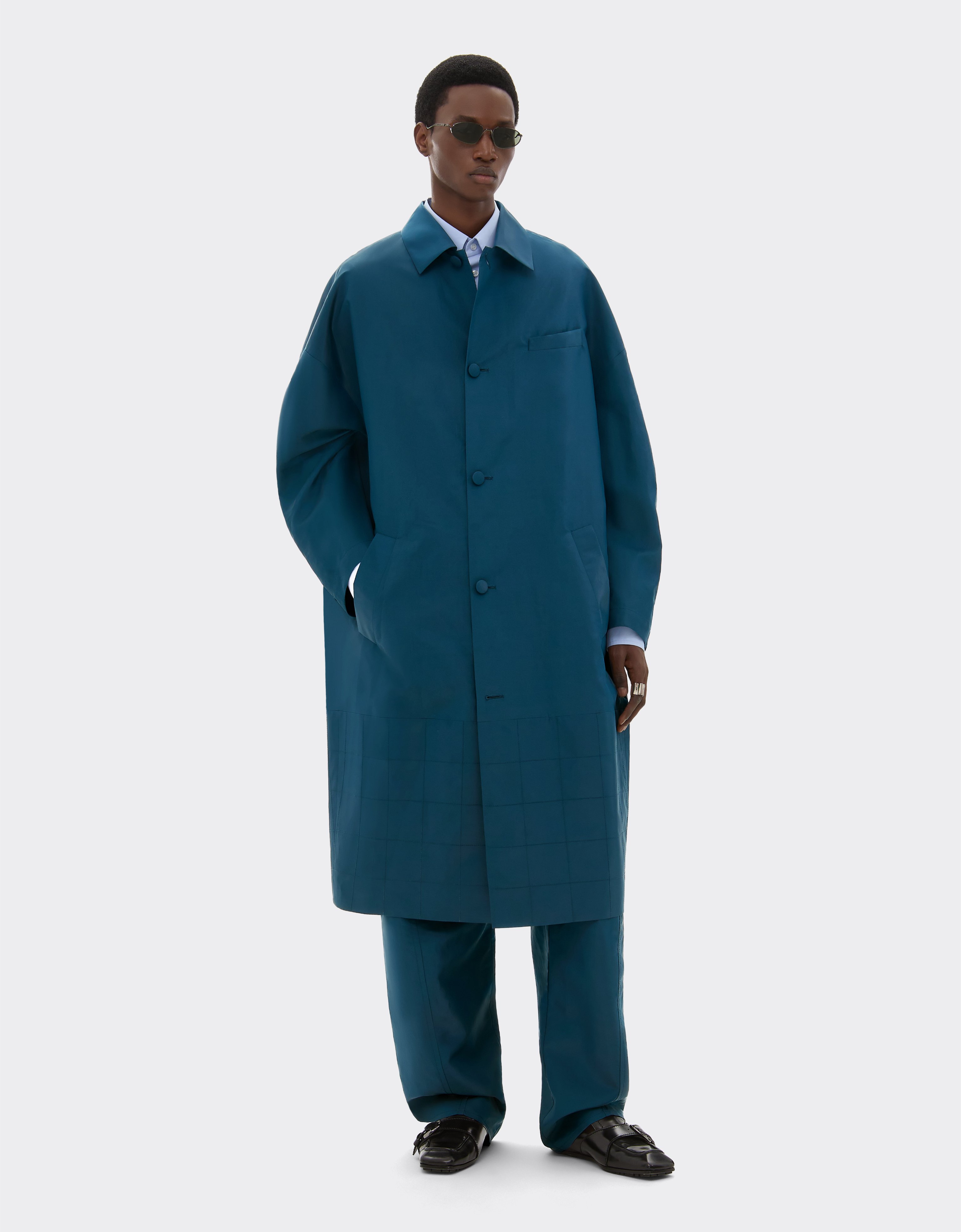 Ferrari Coat In Iridescent Nylon Twill