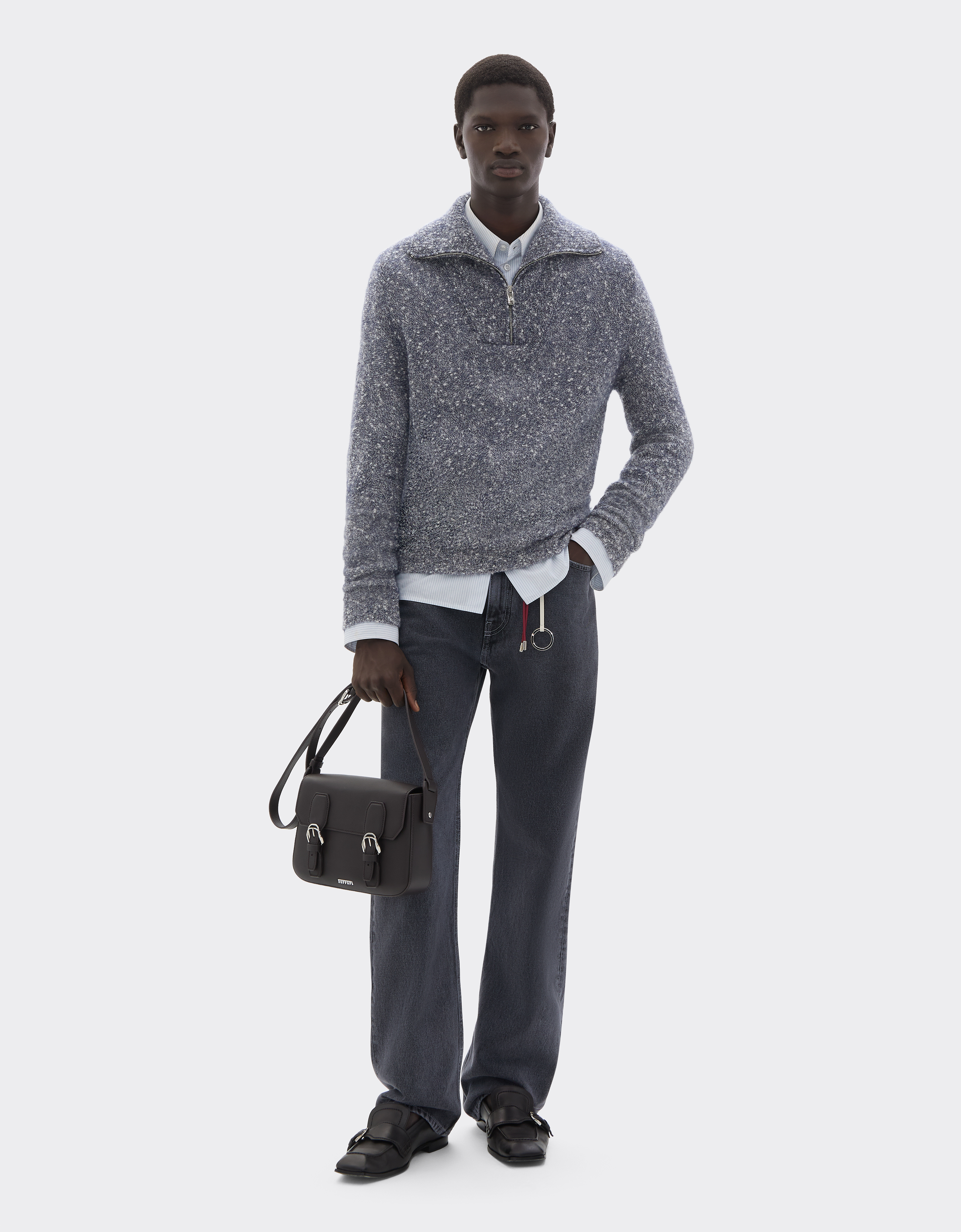 Ferrari Cashmere And Silk Knit In Gray