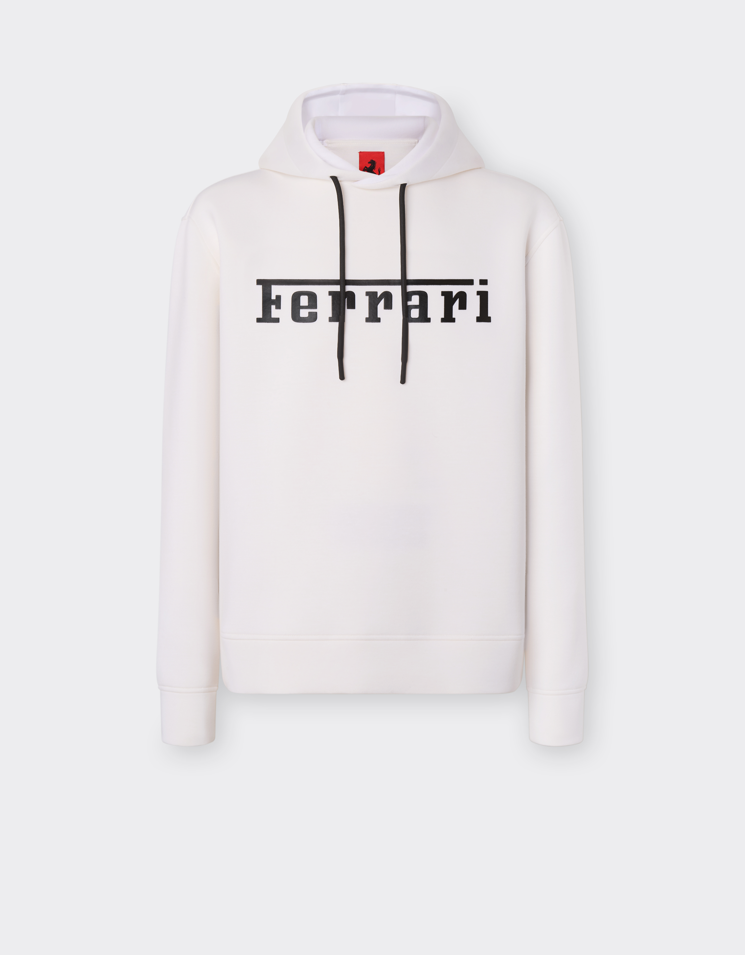 Ferrari Unisex Optical White Scuba Sweatshirt With Logo - Sweaters & Knitwear 3XL