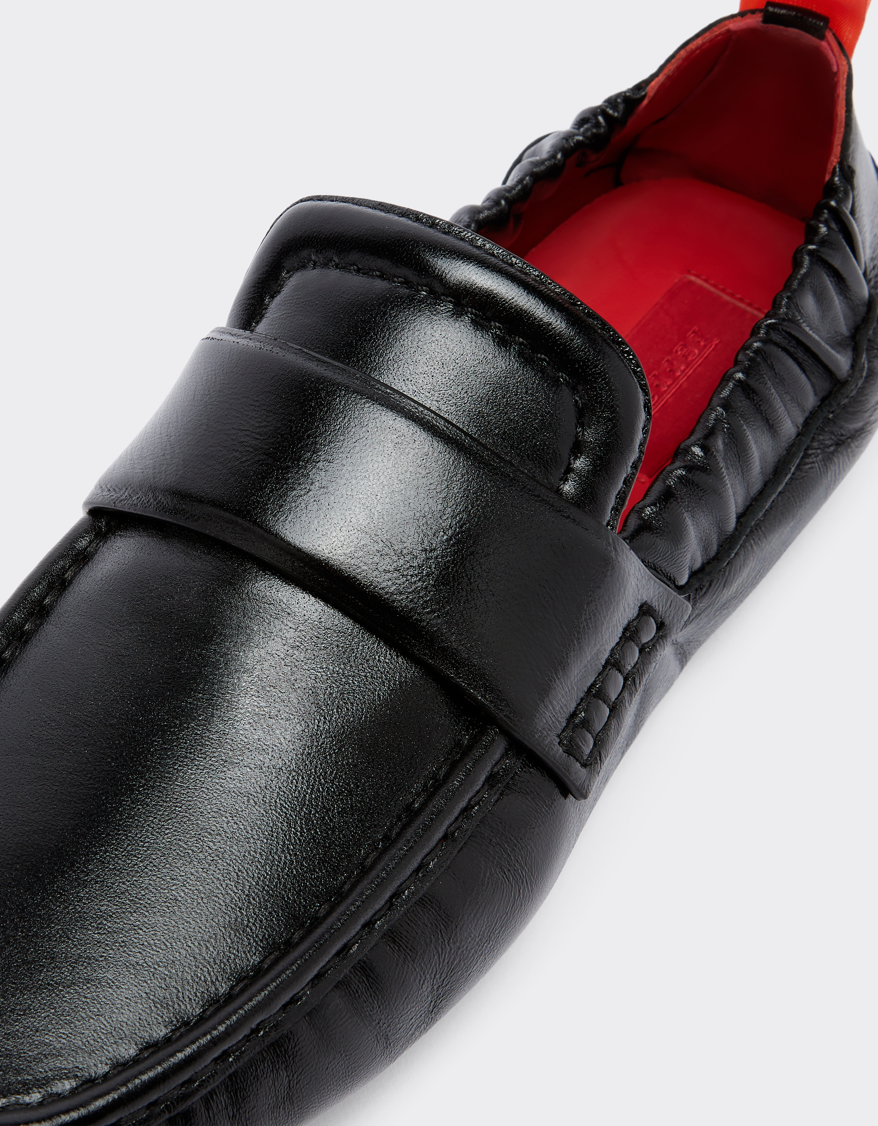 Ferrari Nappa Leather Driver Shoe In Black