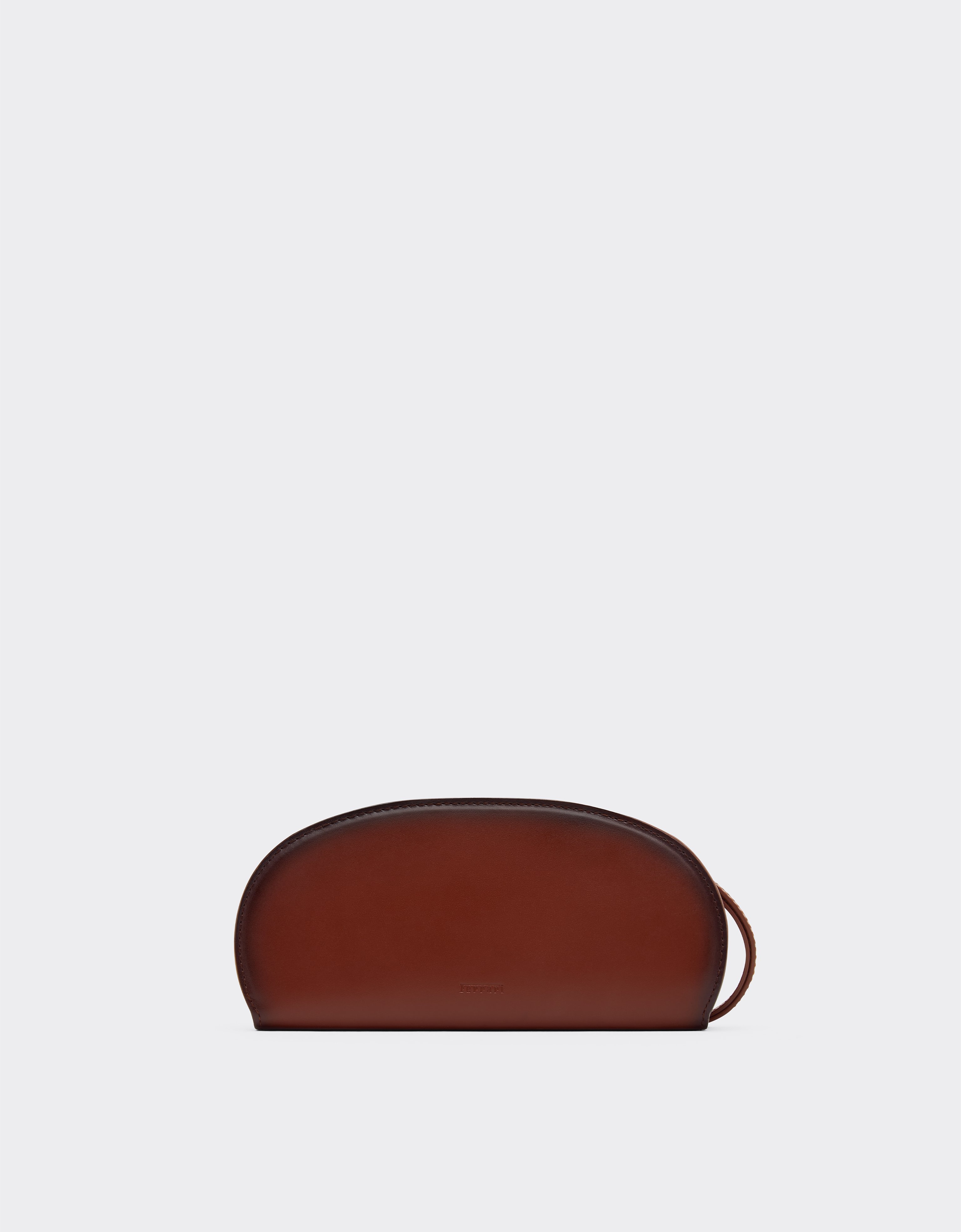Ferrari La Dino Pouch In Gradient Leather In Brown