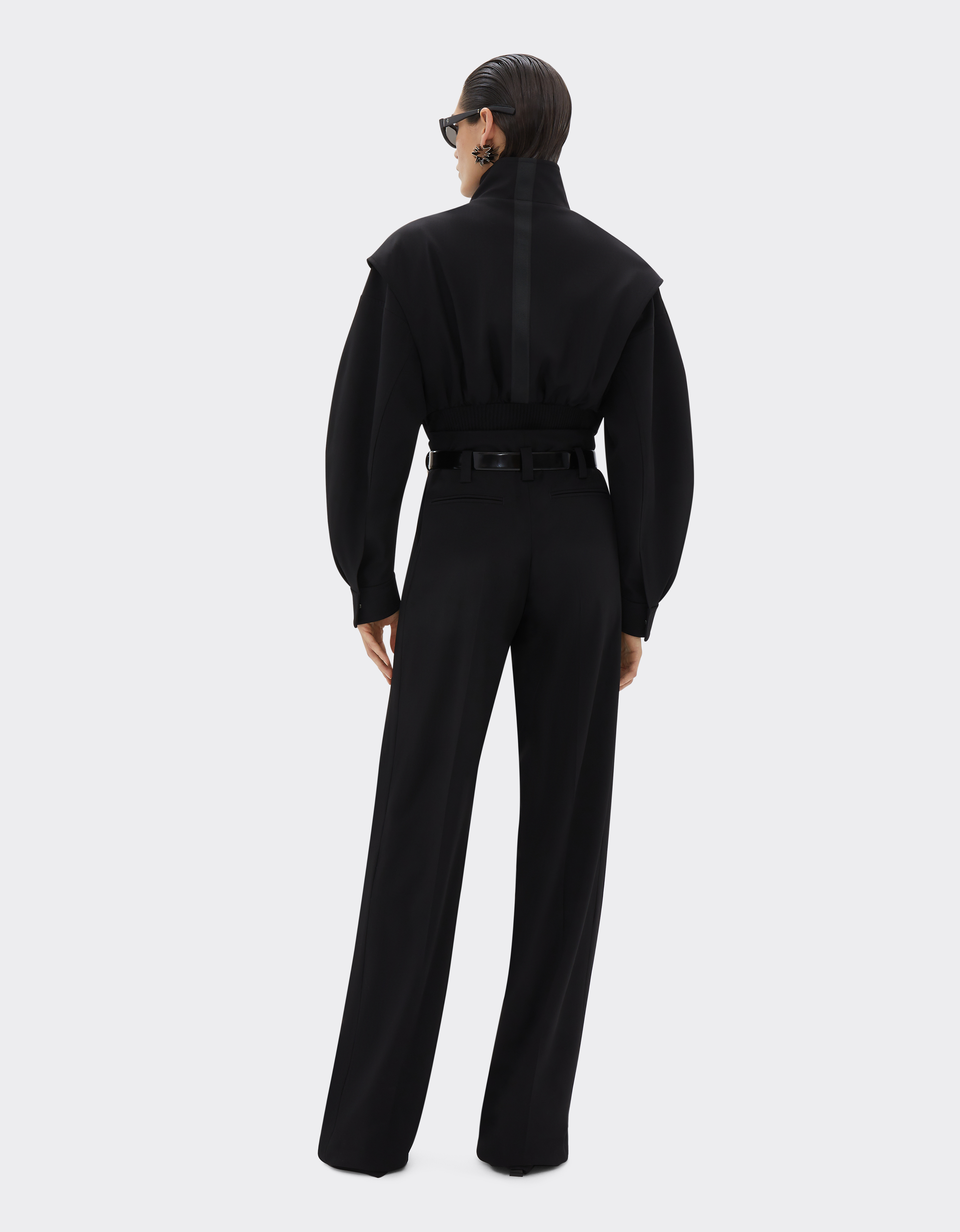 Ferrari Bomber Jacket In Comfort Wool In Black