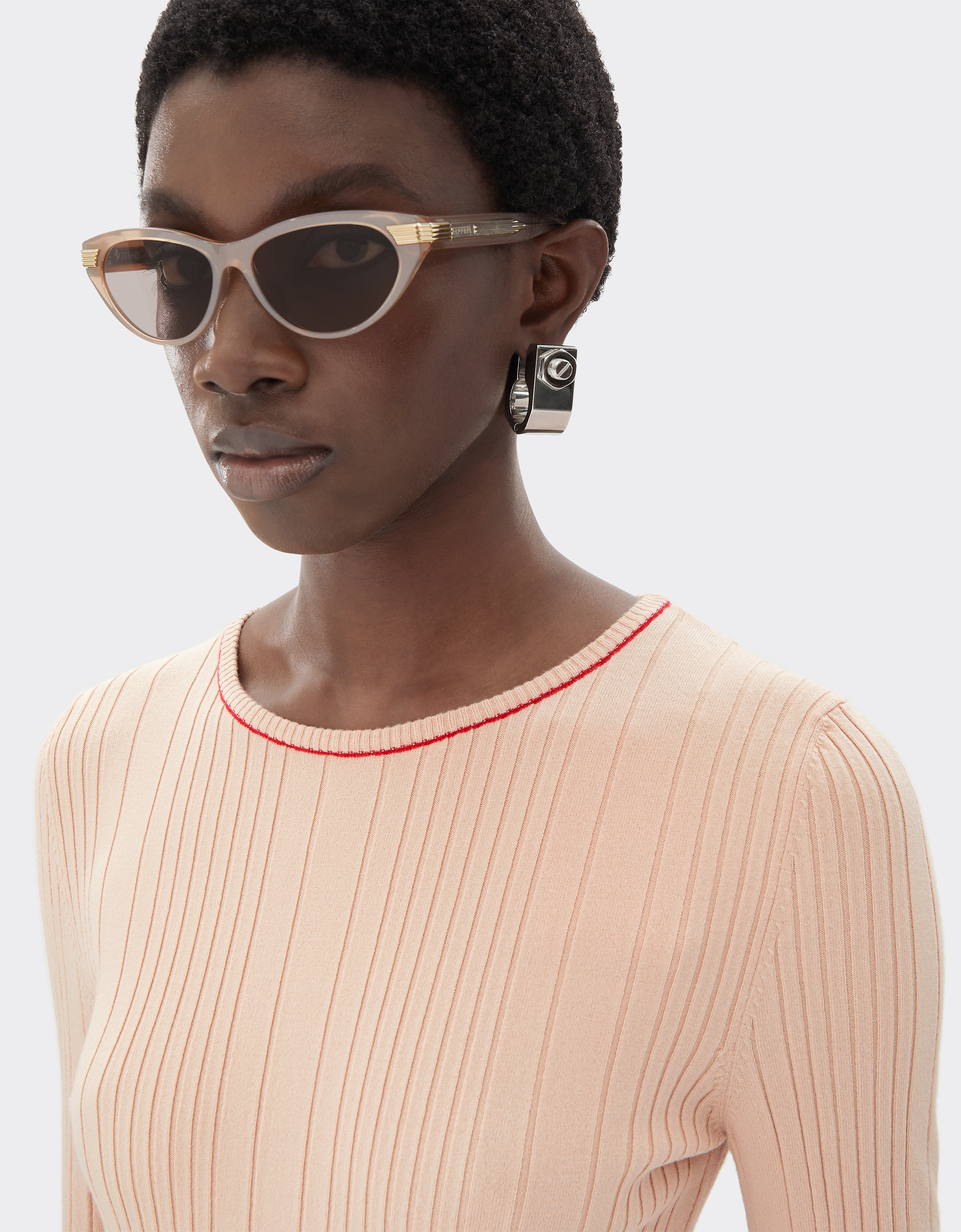 Ferrari Stretch Viscose Knit In Pink