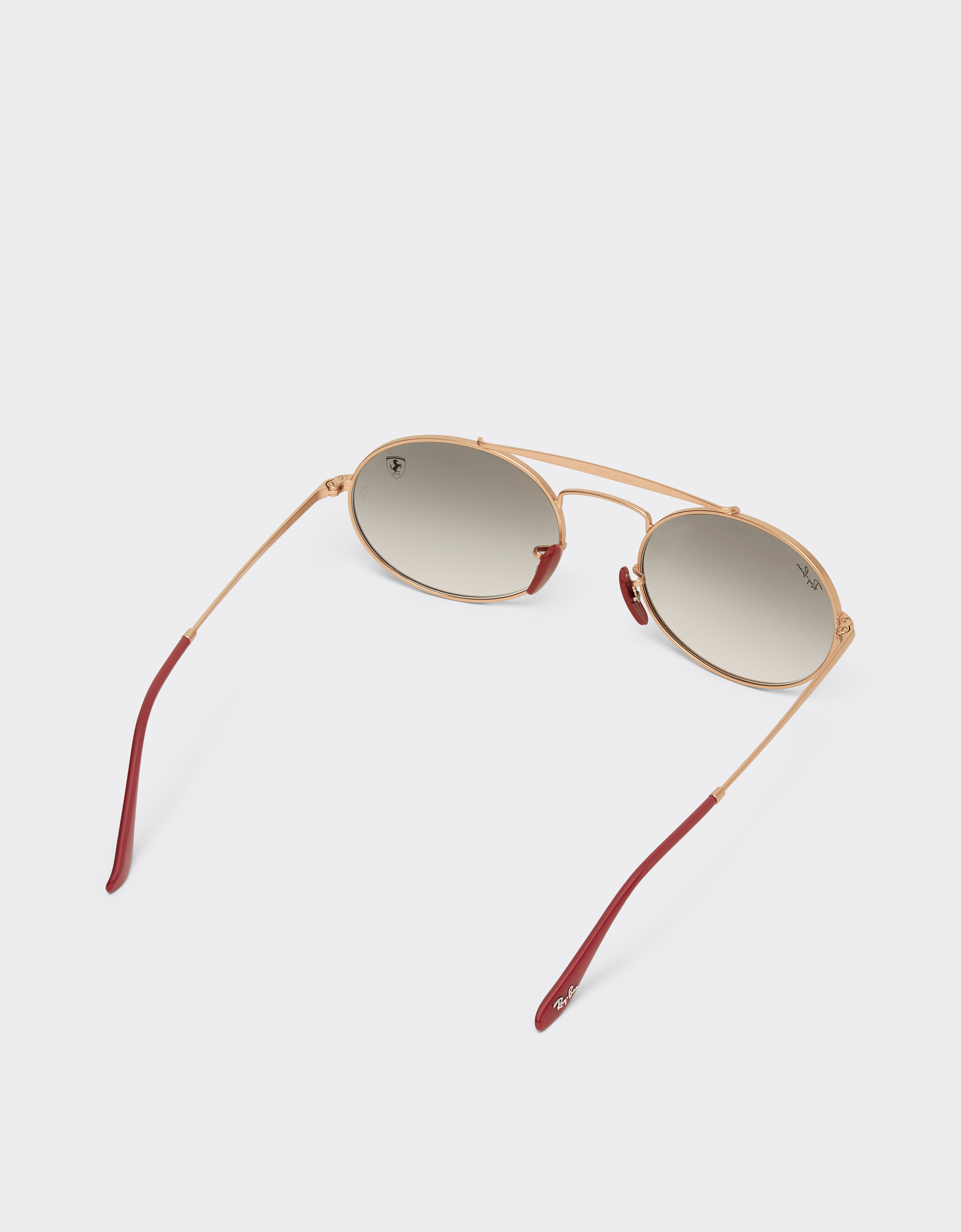 Ferrari Ray-ban For Scuderia  Rb3775m In Rose Gold Metal With Light Grey Gradient Lenses In Silver