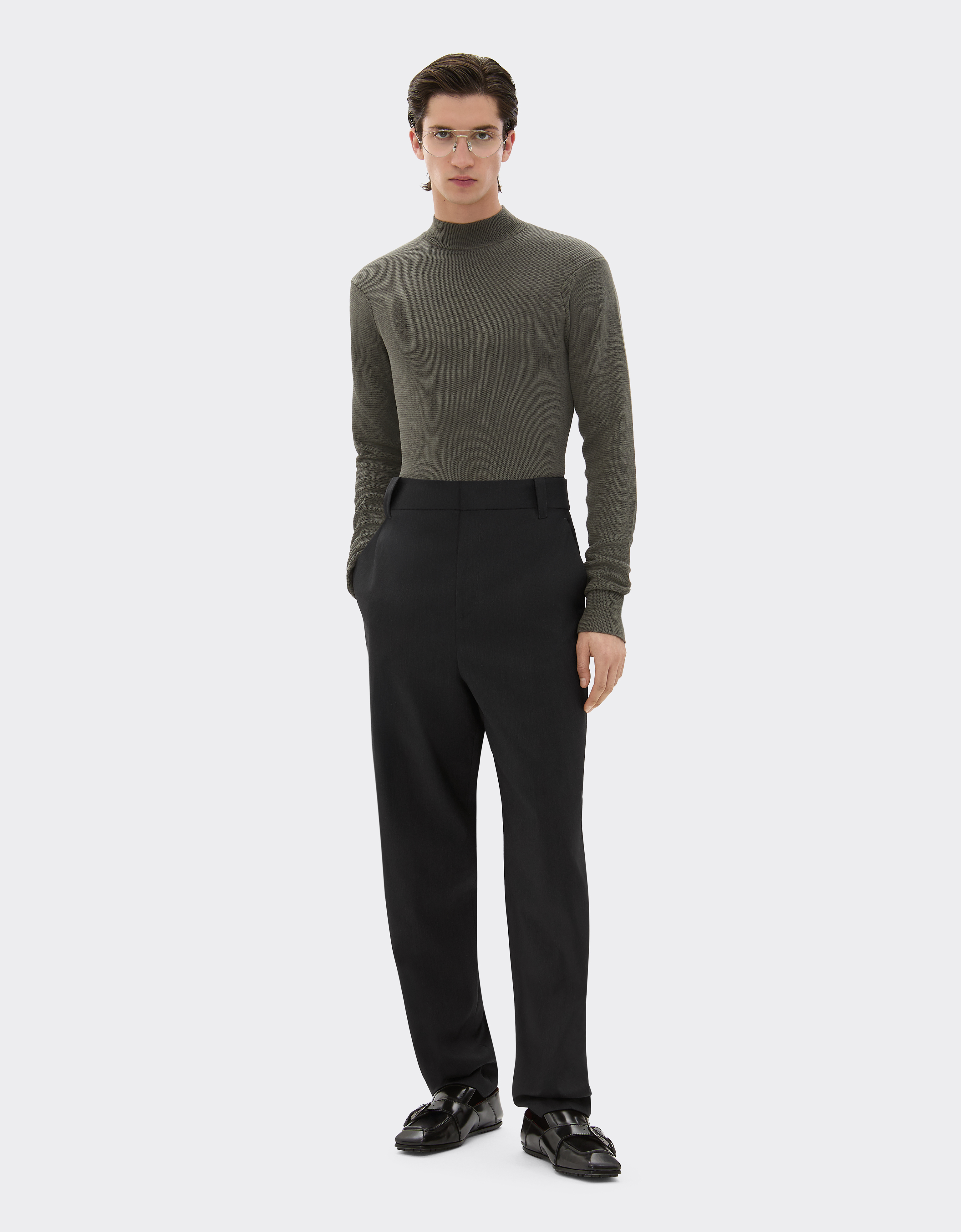 Ferrari Trousers In Q-cycle® Mélange Wool In Black