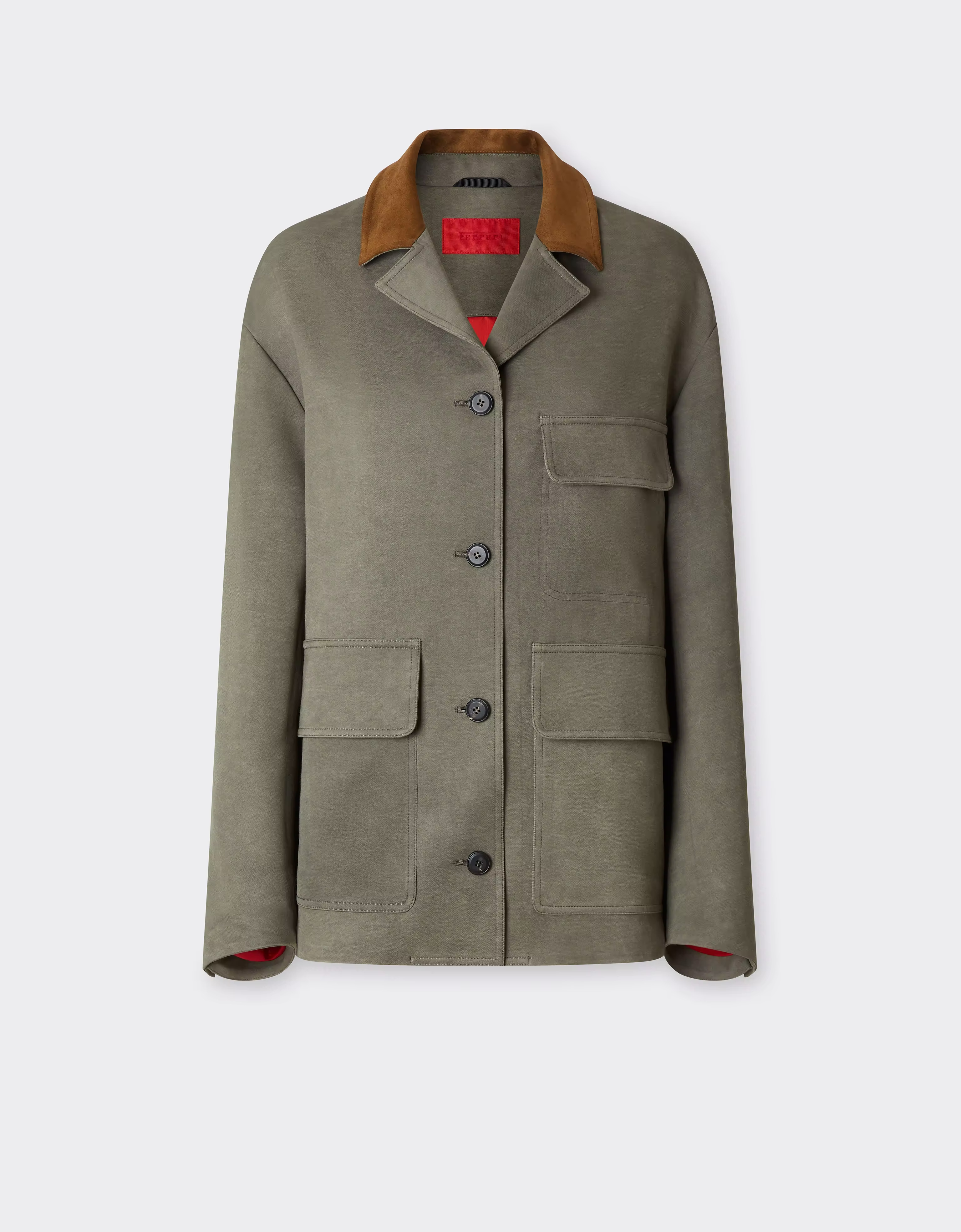 Ferrari Cady Jacket With Distressed Effect In Green