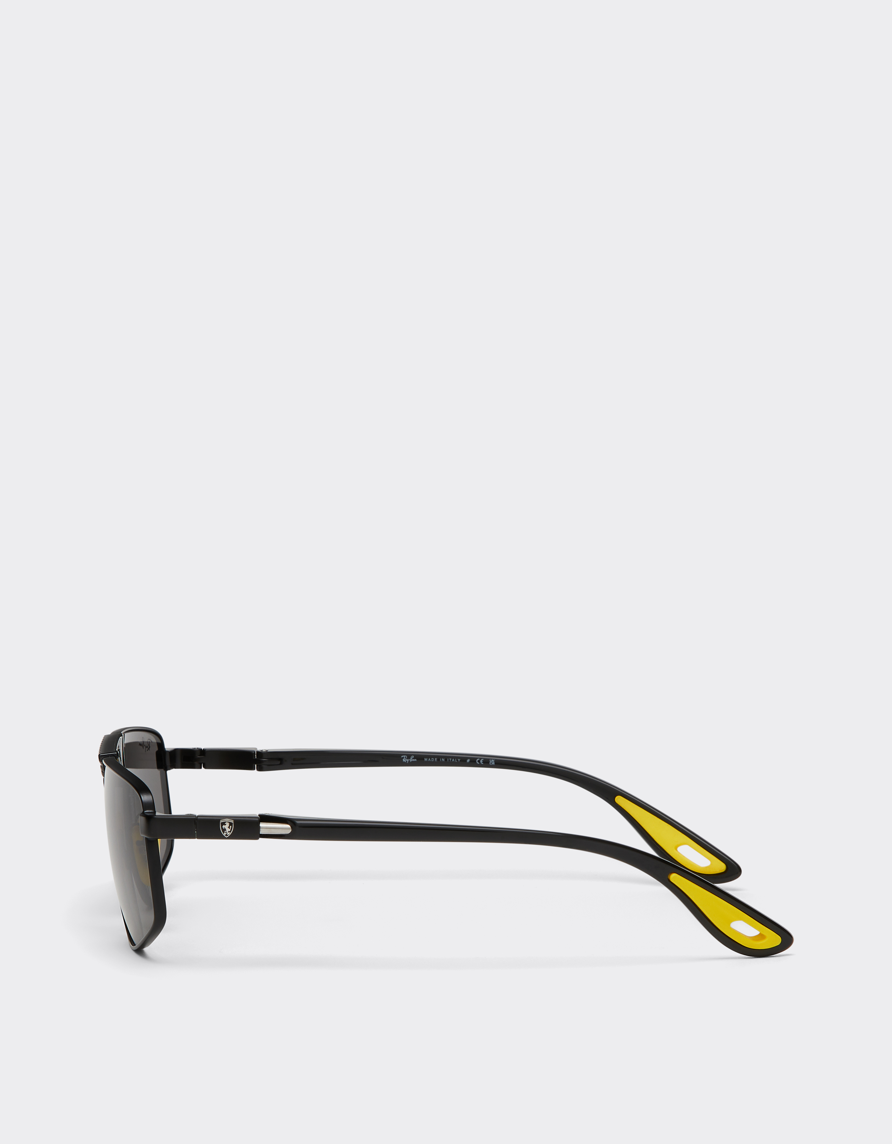 Ferrari Ray-ban For Scuderia  Rb3776m In Matt Black Metal With Dark Grey Lenses In Black
