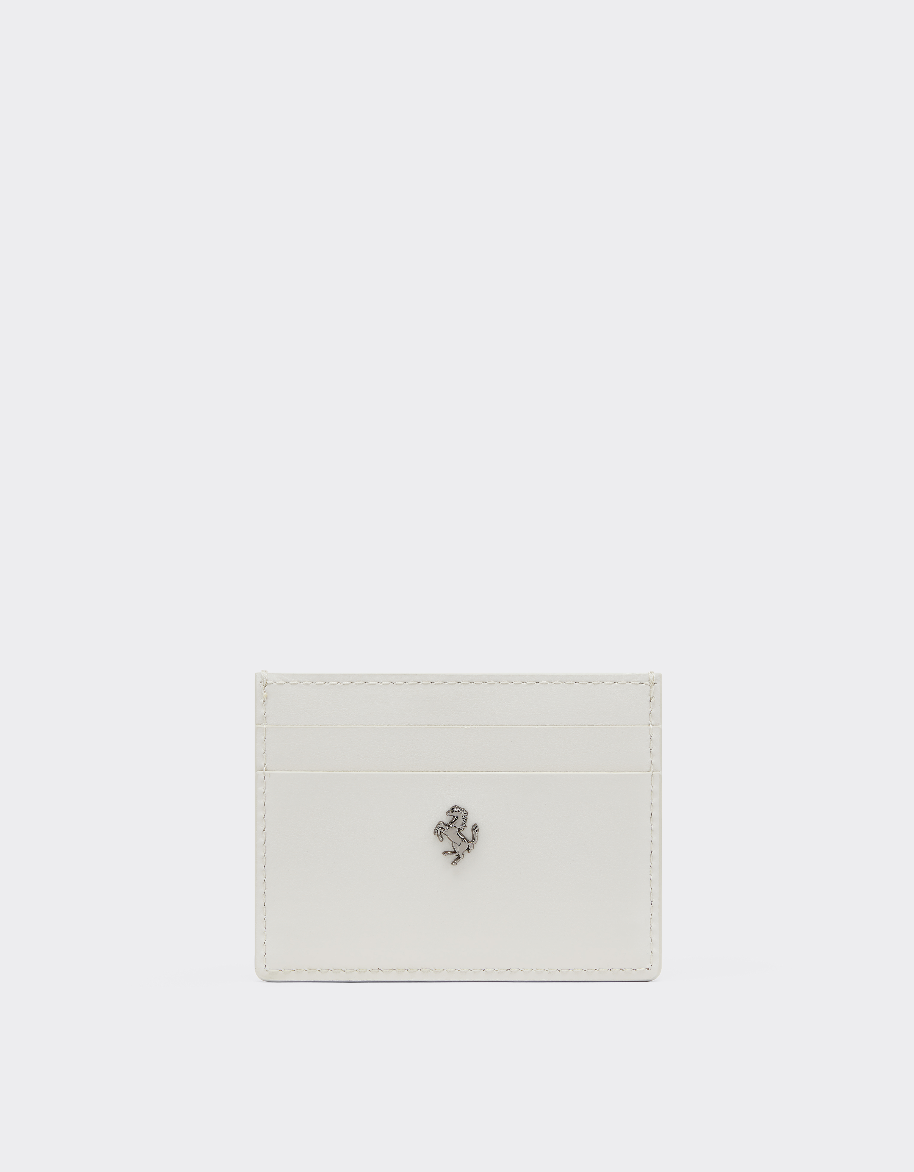 Ferrari Gt Card Holder In Leather In Ecru
