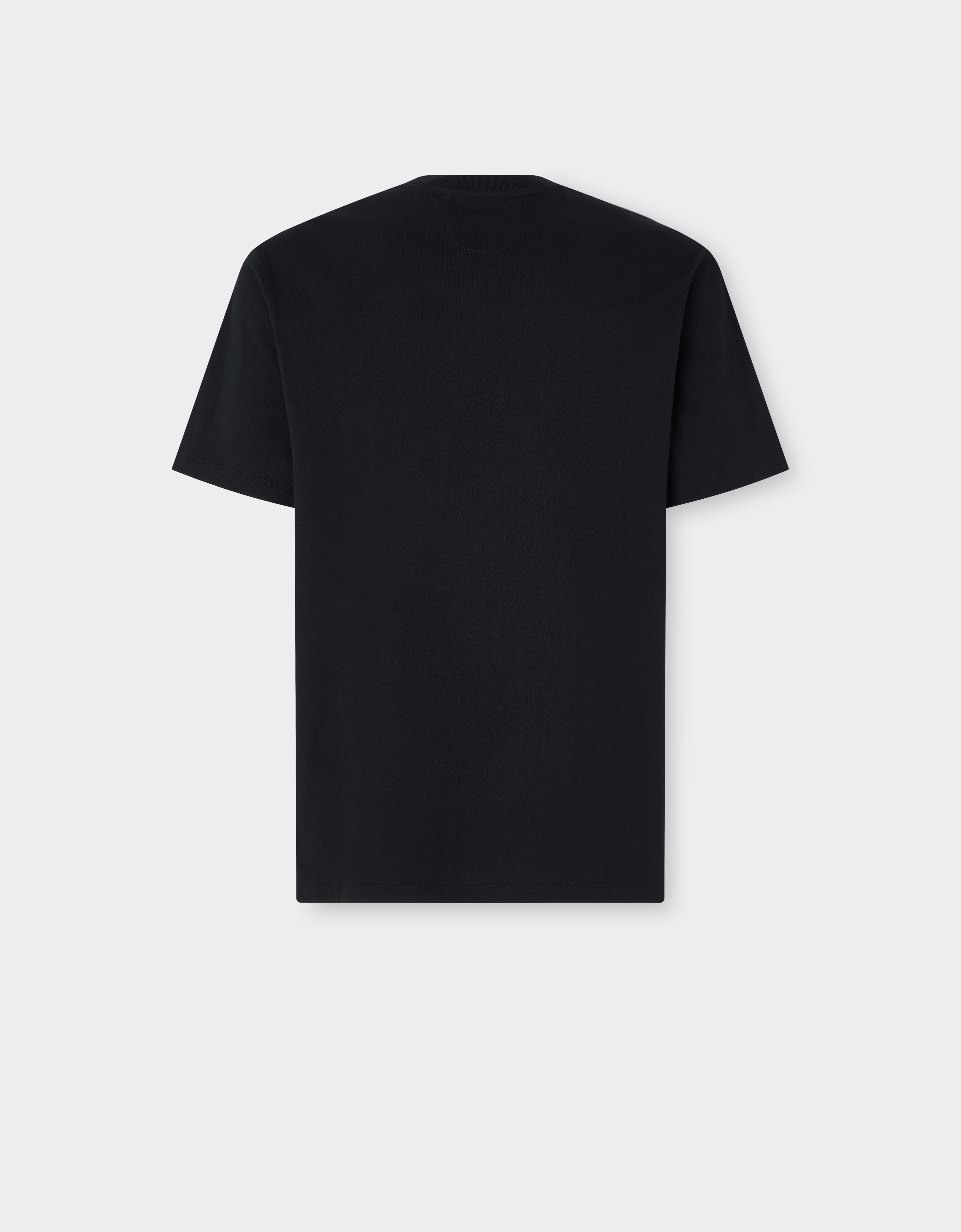 Ferrari Cotton T-shirt With  Logo In Black