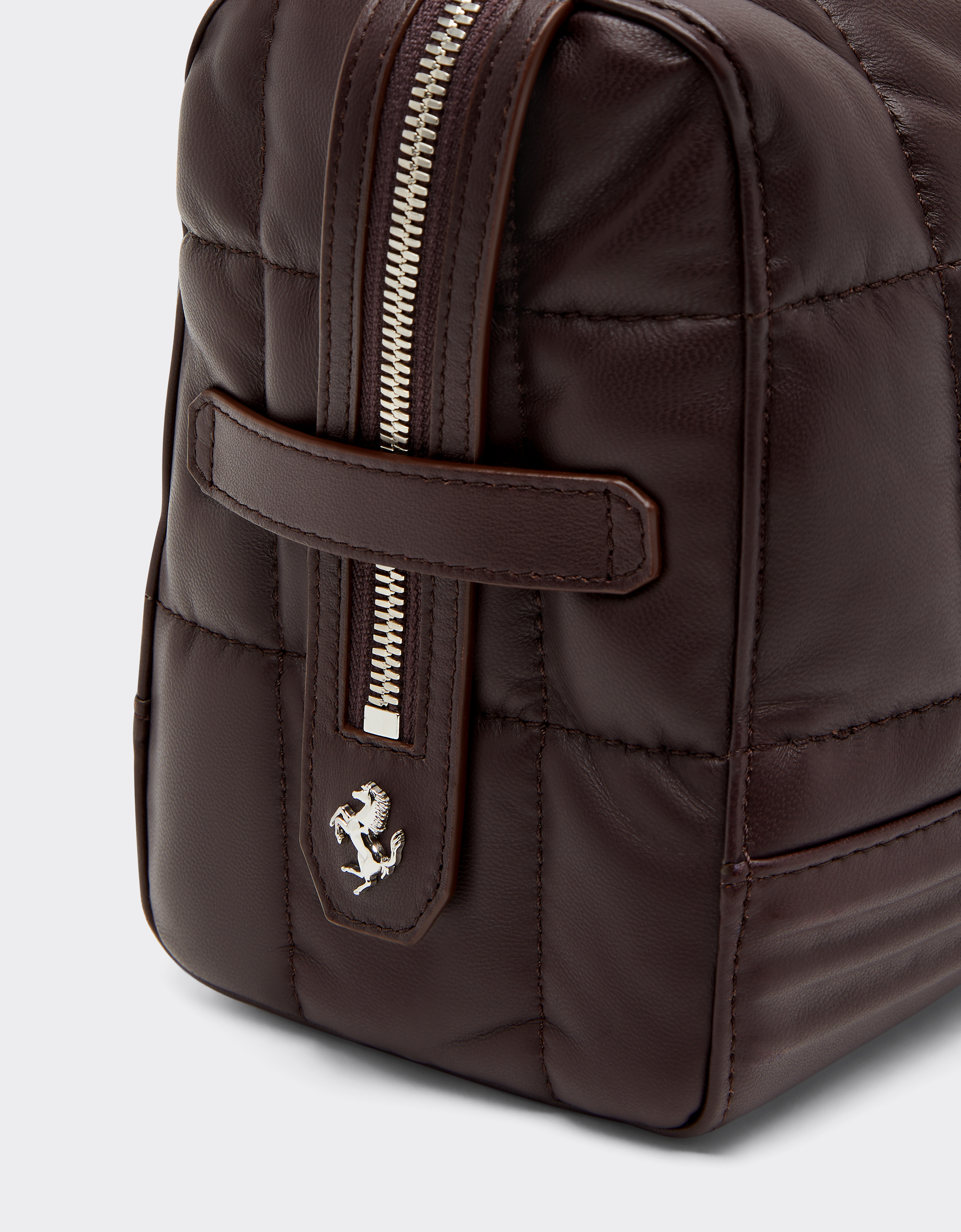 Ferrari Gt Soft Mini Bag In Quilted Leather In Brown