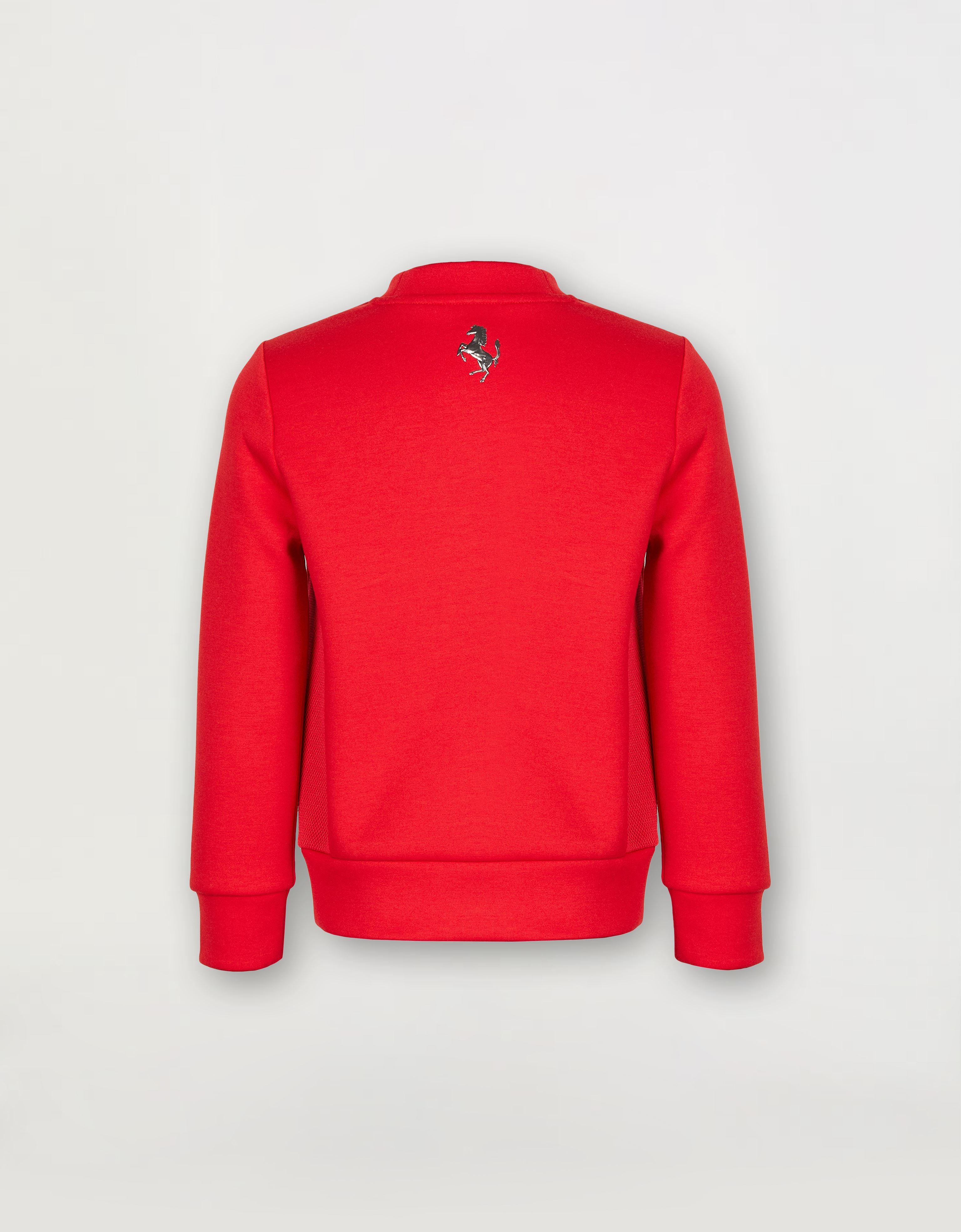 Ferrari Children's Sweatshirt In Recycled Scuba Fabric With Large  Logo In Rosso Corsa