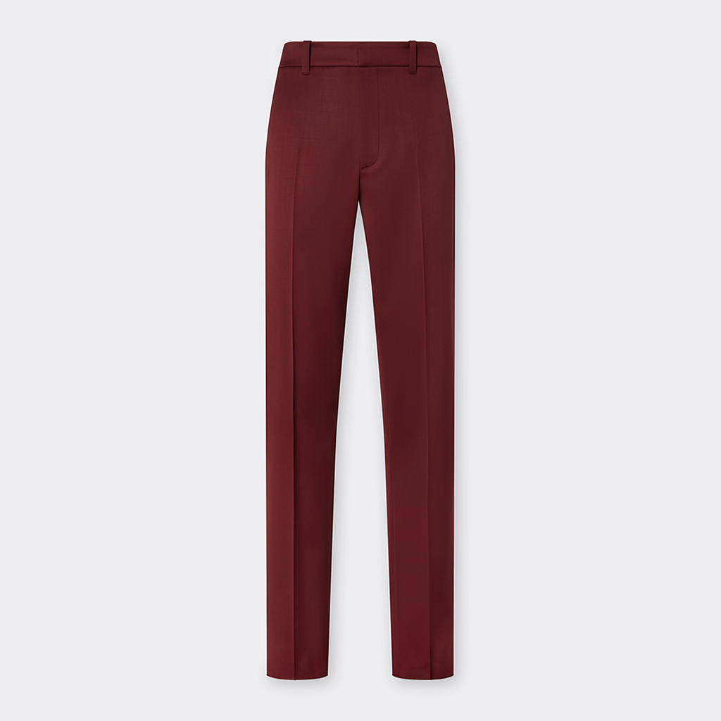 Ferrari Wool Satin Trousers In Brown