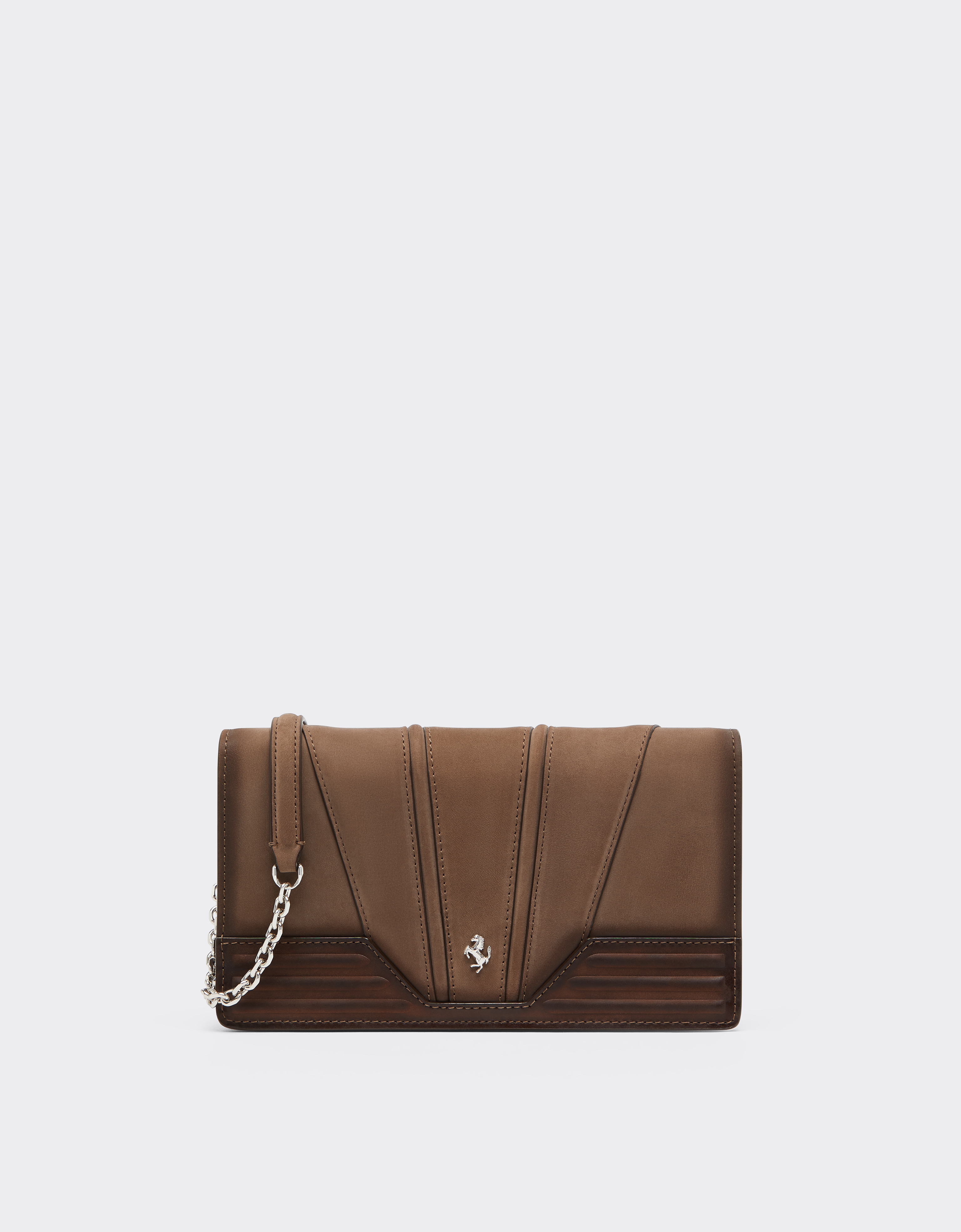 Ferrari Women's Clay Gt Wallet In Shaded Nubuck With Chain Shoulder Strap - View All Os
