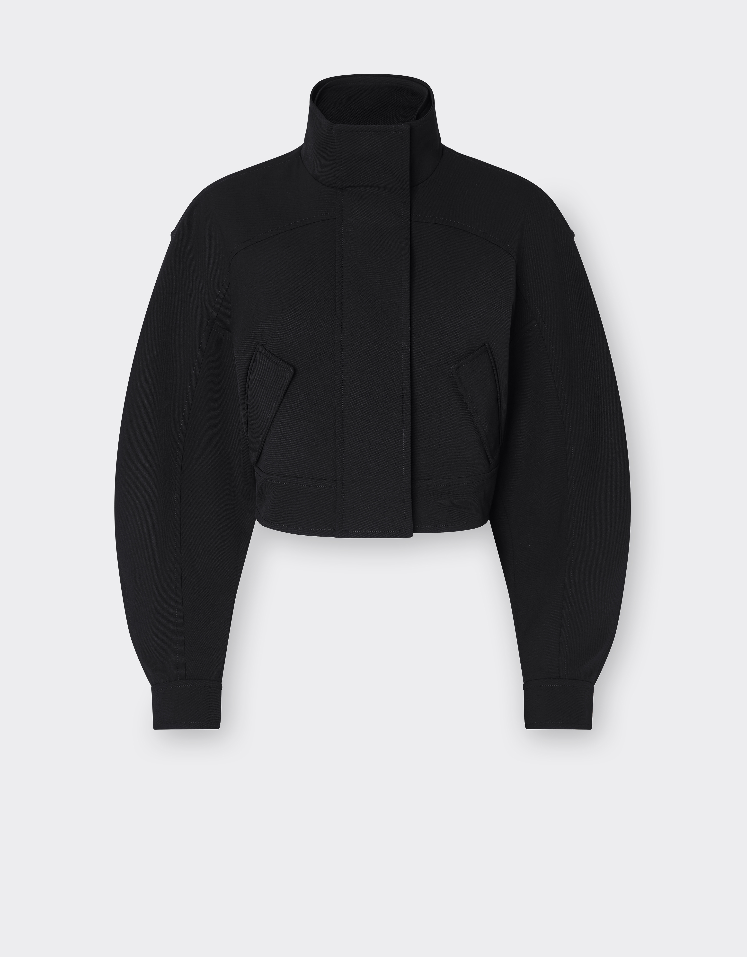 Ferrari Bomber Jacket In Comfort Wool In Black