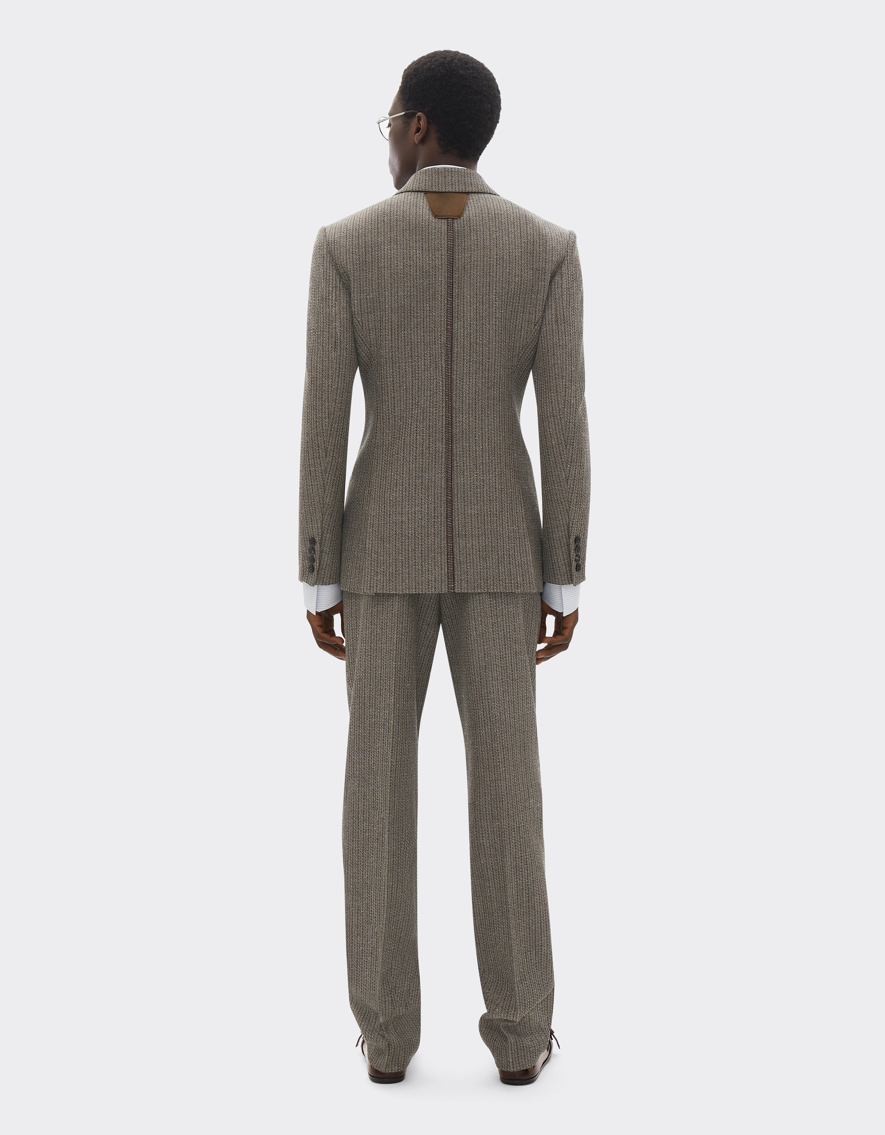 Ferrari Double-breasted Blazer In Mélange Wool In Gray